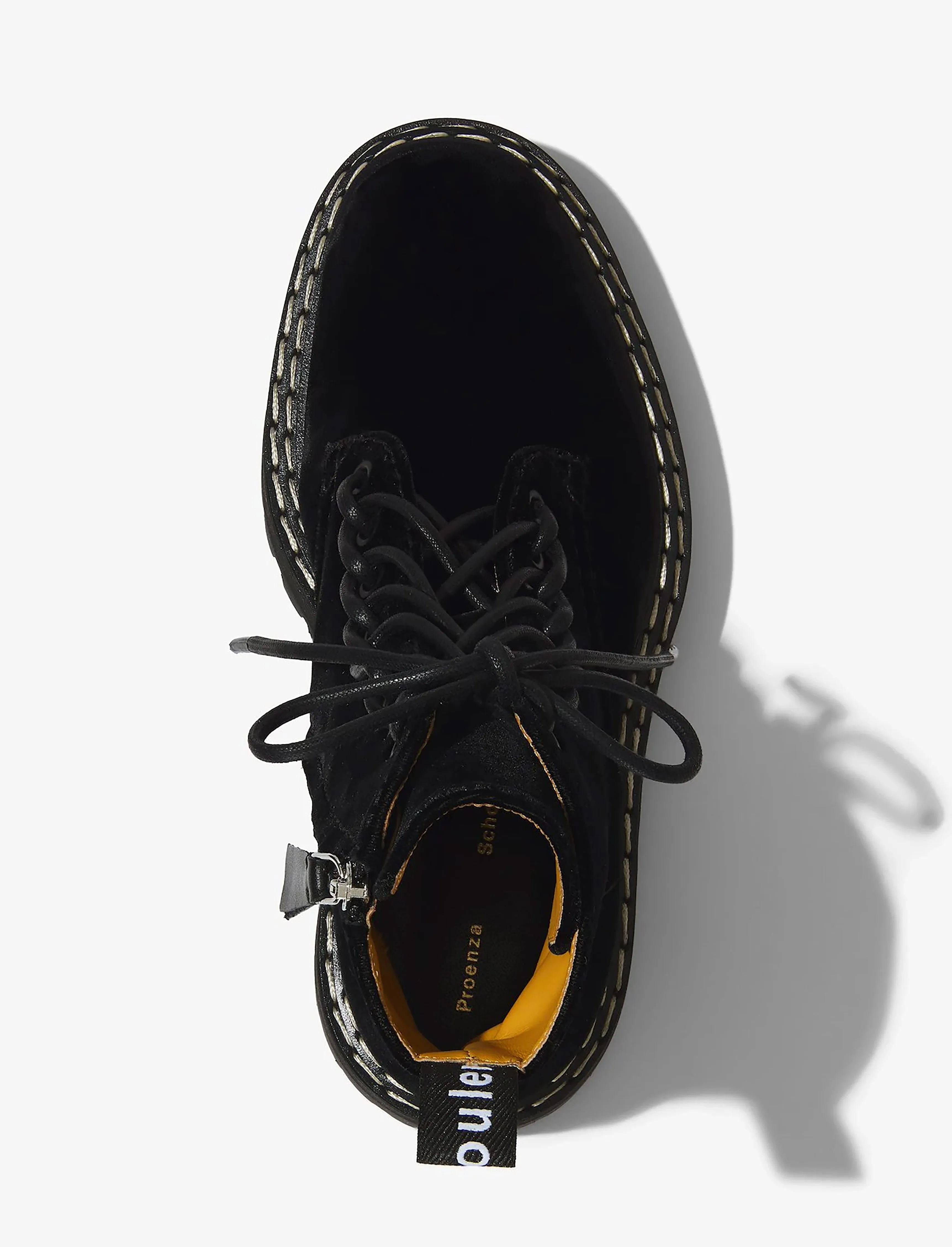 Lug Sole Combat Boots in Velvet sold by Proenza Schouler product image thumbnail 4