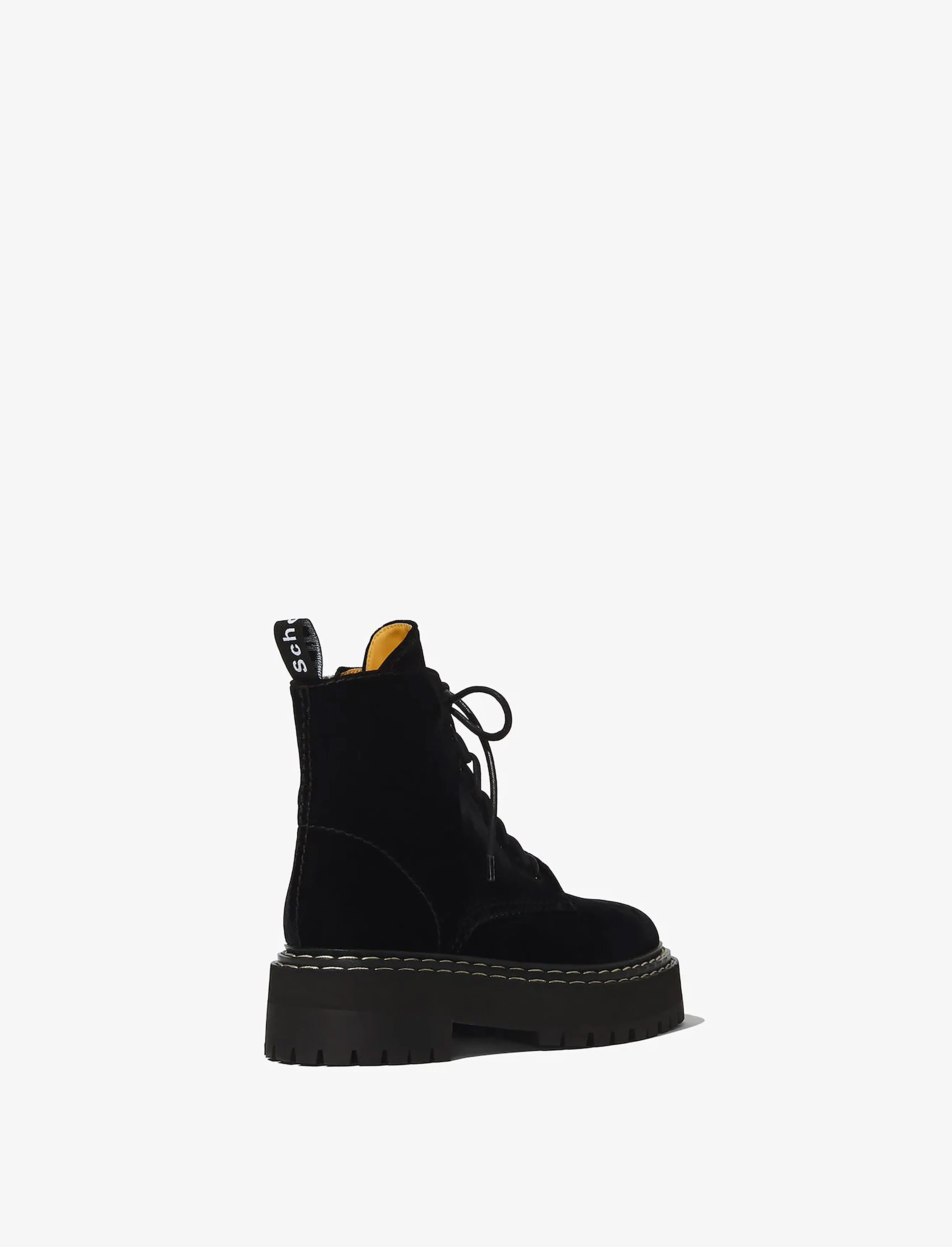 Lug Sole Combat Boots in Velvet sold by Proenza Schouler product image thumbnail 3