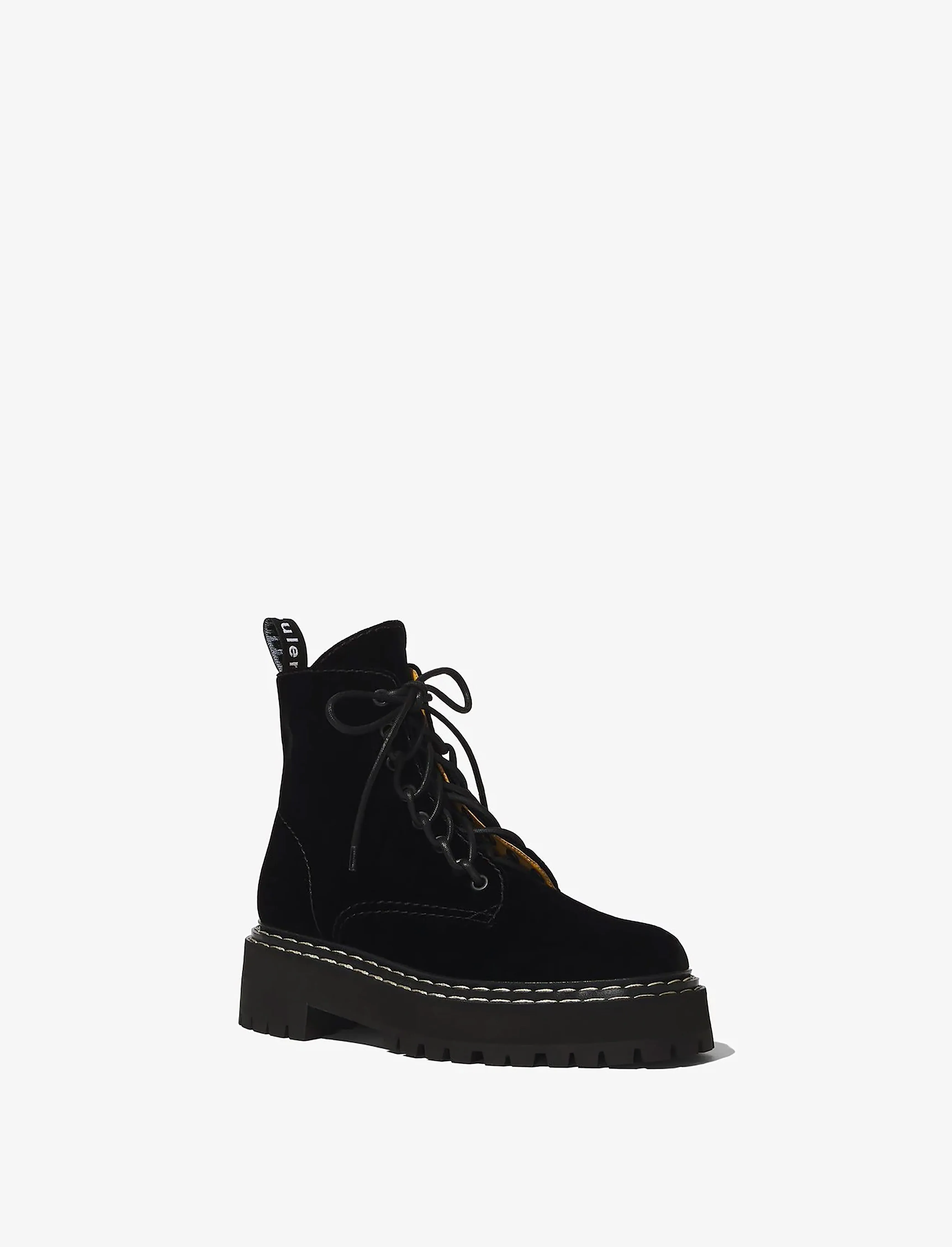 Lug Sole Combat Boots in Velvet sold by Proenza Schouler product image thumbnail 2