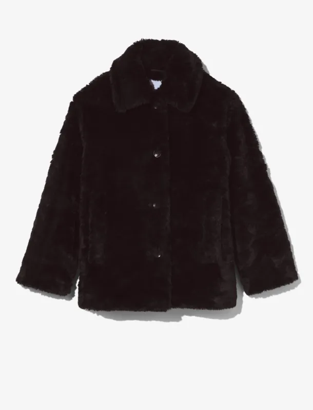 Faux Rabbit Peacoat made by Proenza Schouler