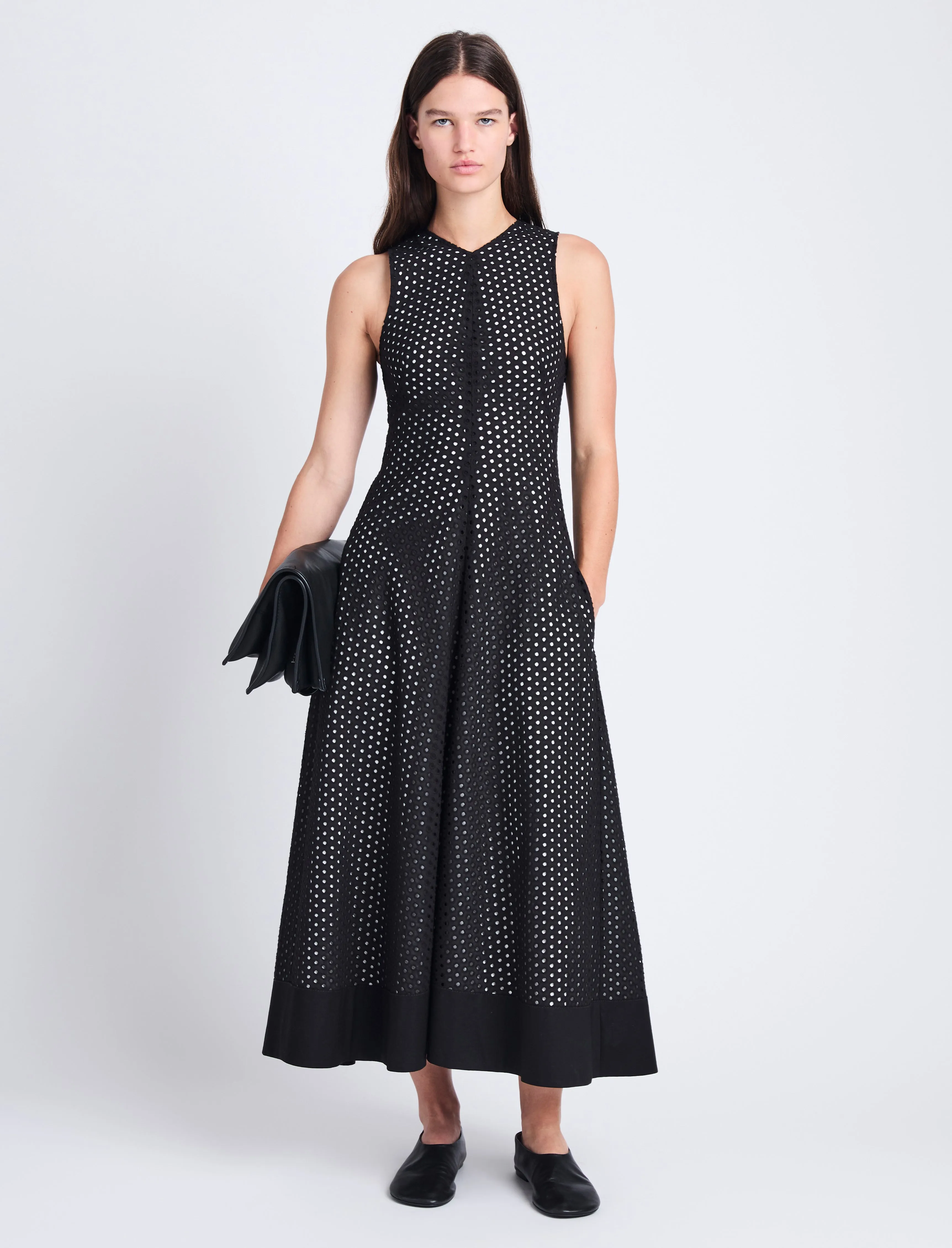 Juno Dress in Broderie Anglaise sold by Proenza Schouler product image thumbnail 2
