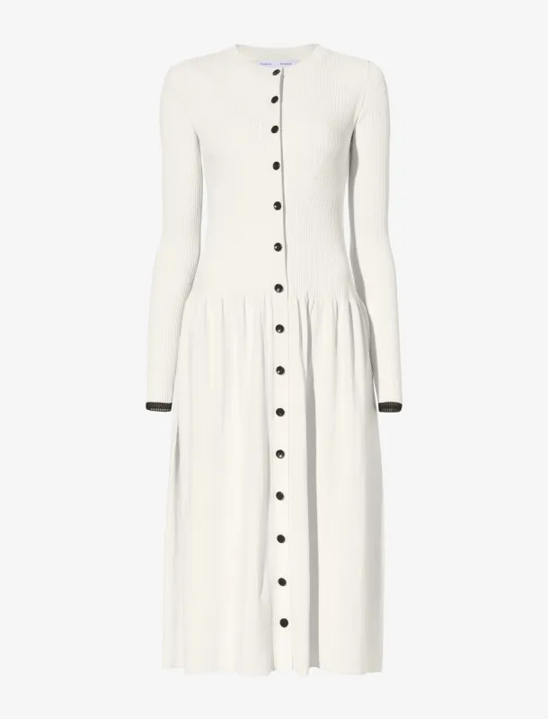 Rib Knit Button Front Dress made by Proenza Schouler