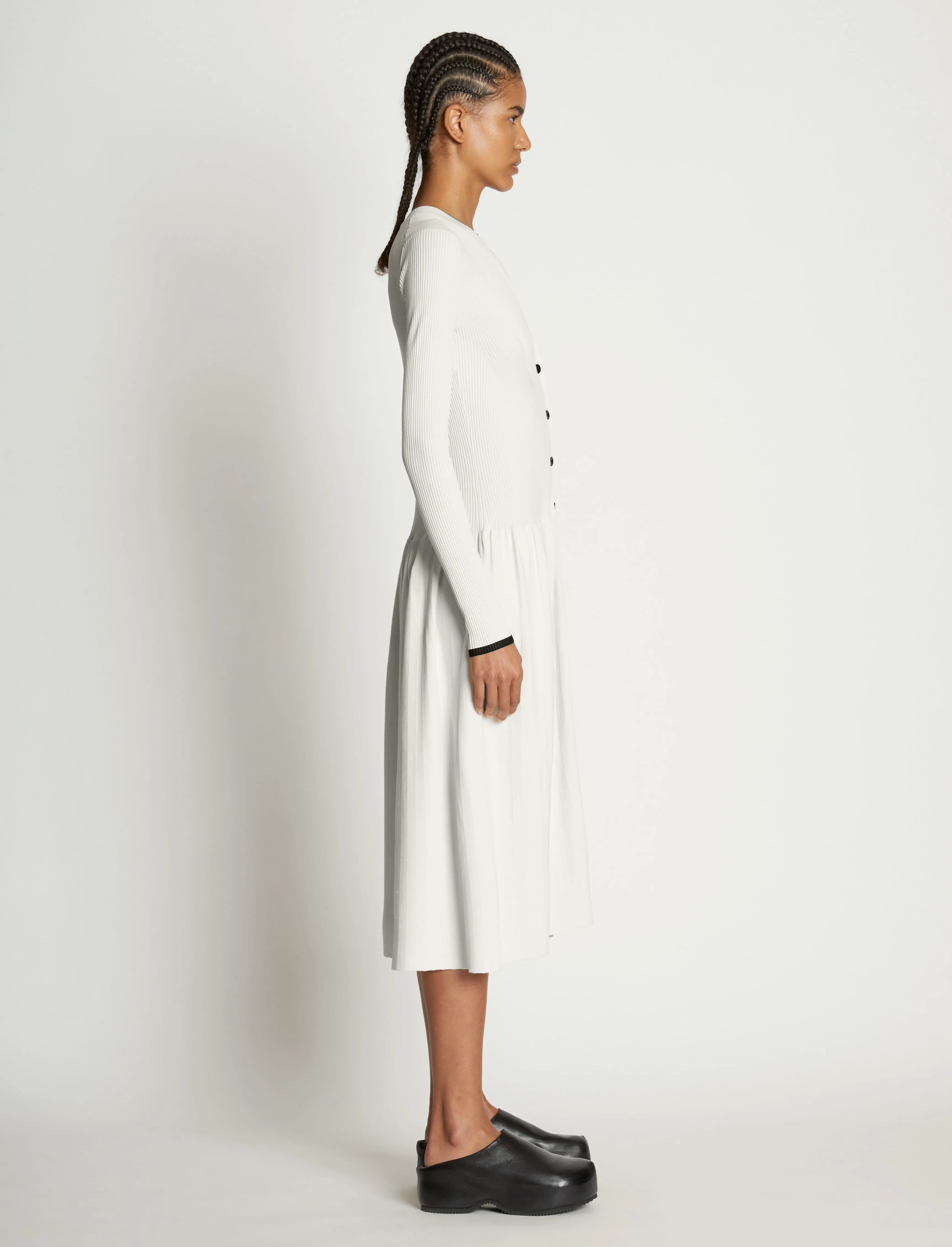 Rib Knit Button Front Dress sold by Proenza Schouler product image thumbnail 3