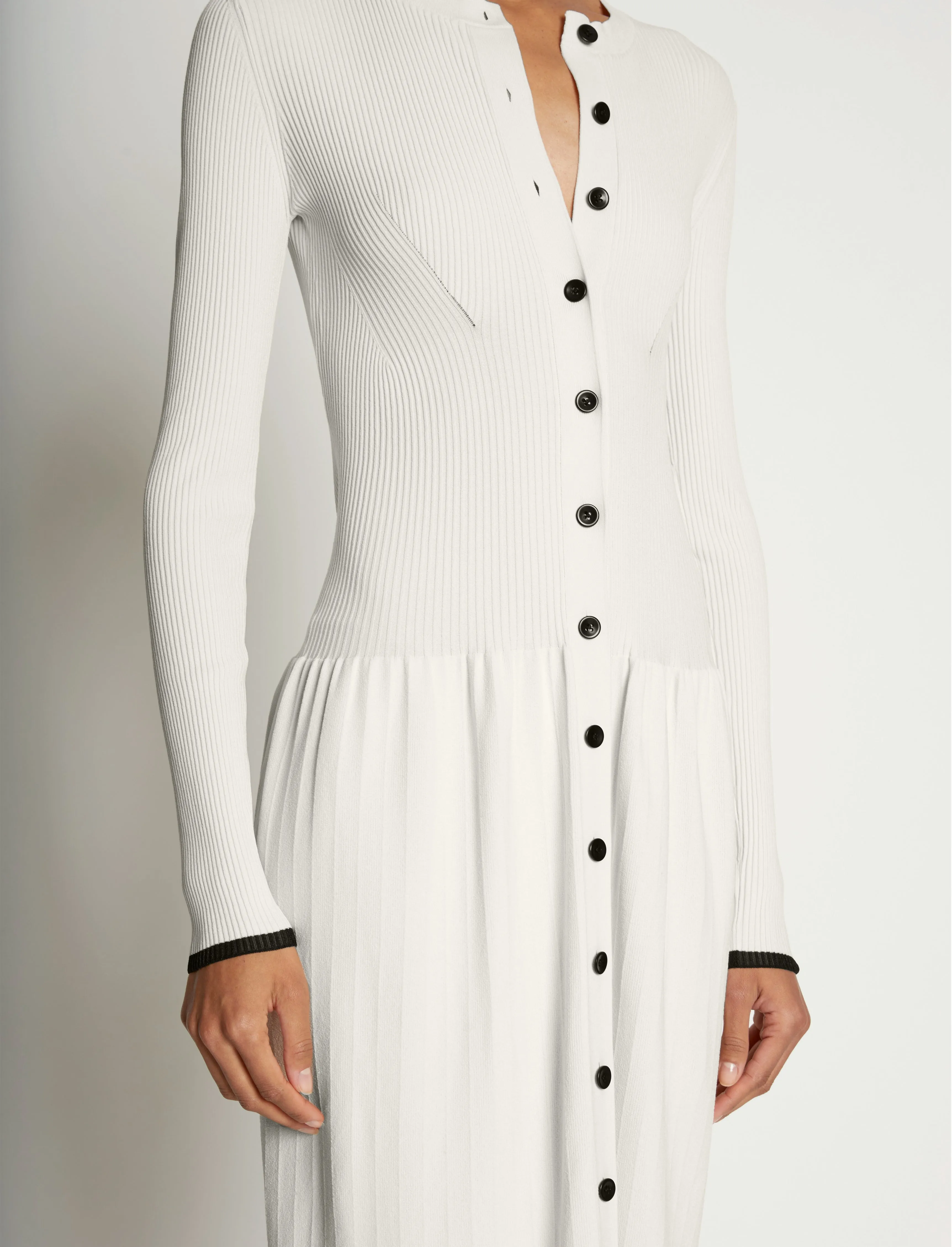Rib Knit Button Front Dress sold by Proenza Schouler product image thumbnail 5