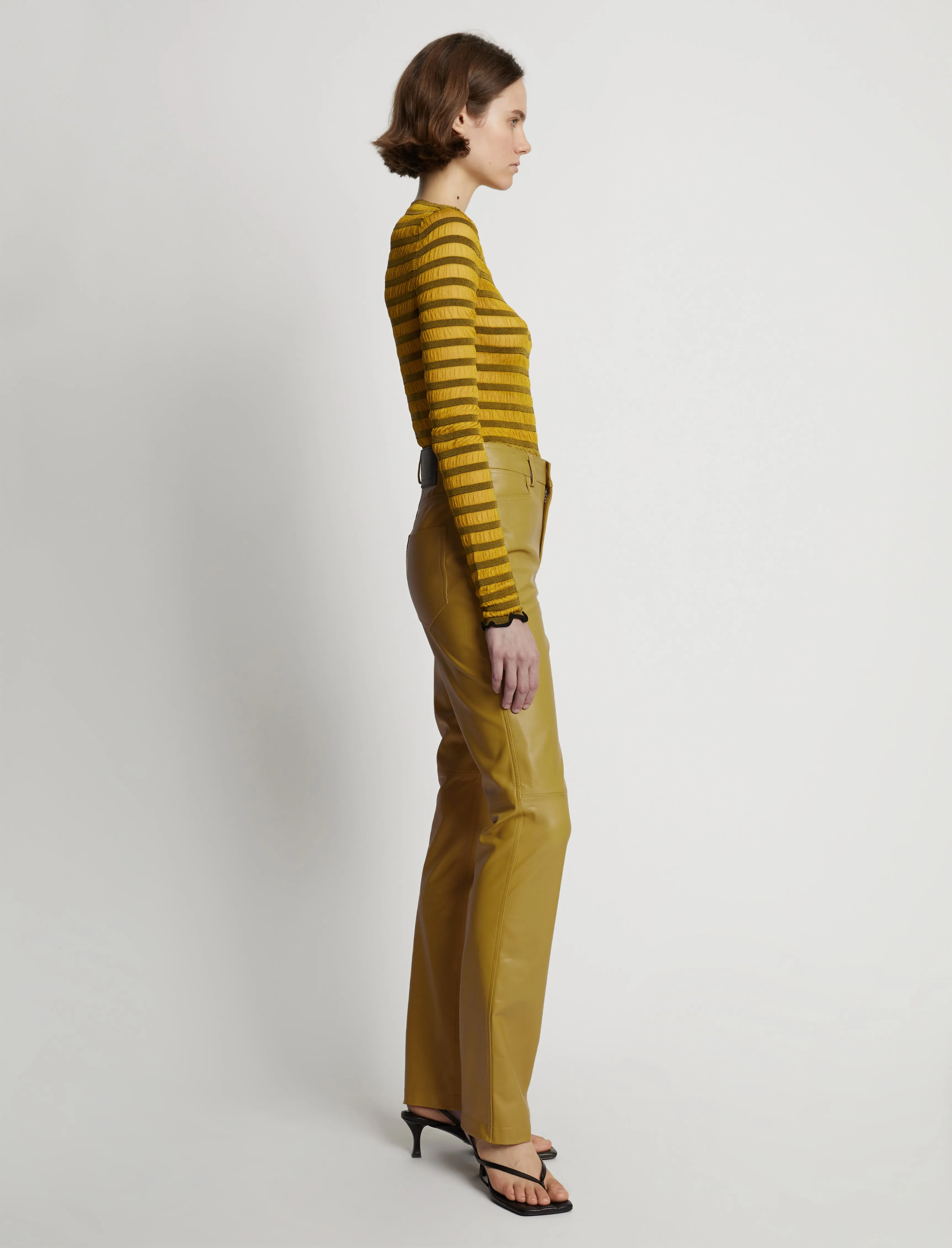 Leather Straight Pant sold by Proenza Schouler product image thumbnail 3