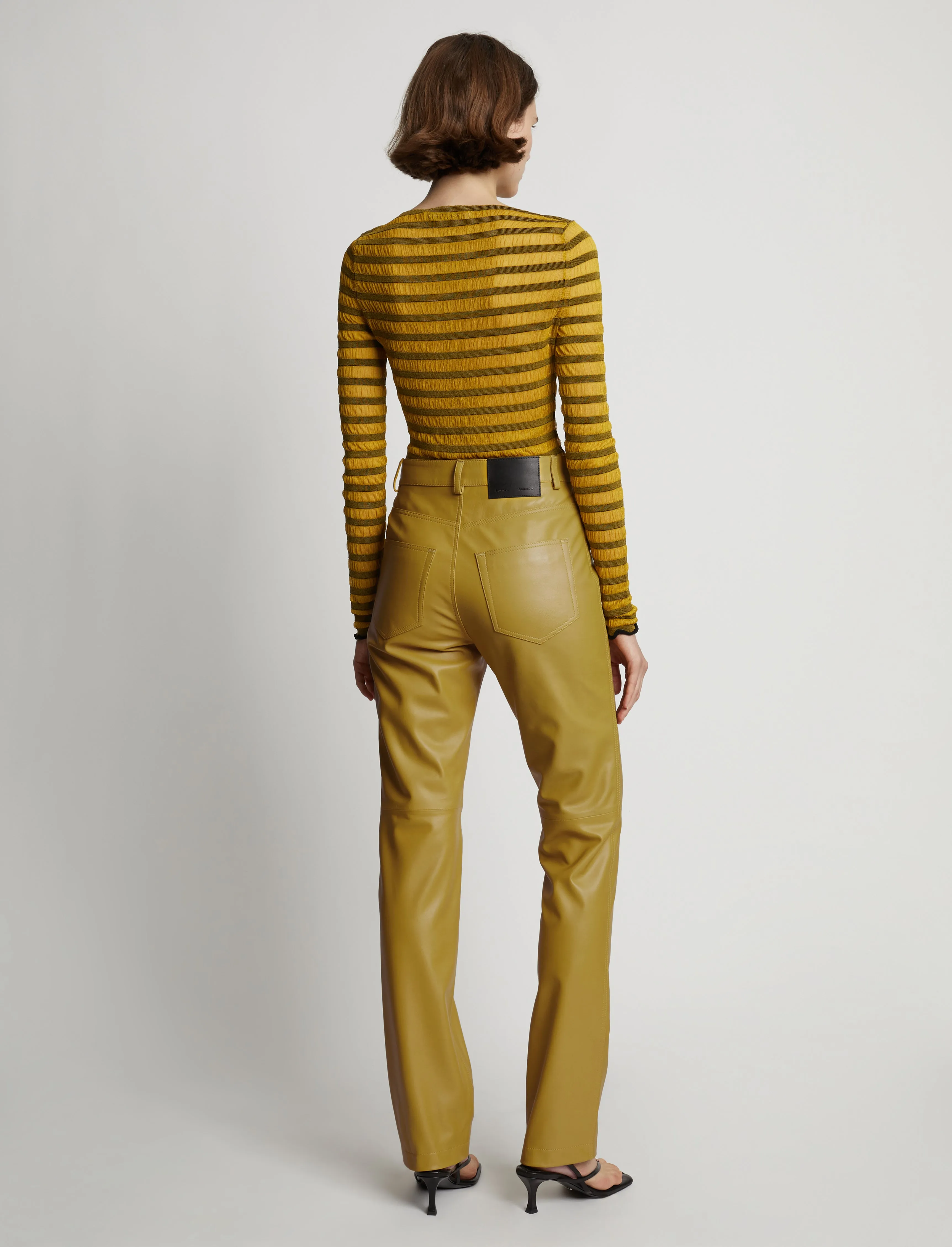 Leather Straight Pant sold by Proenza Schouler product image thumbnail 4