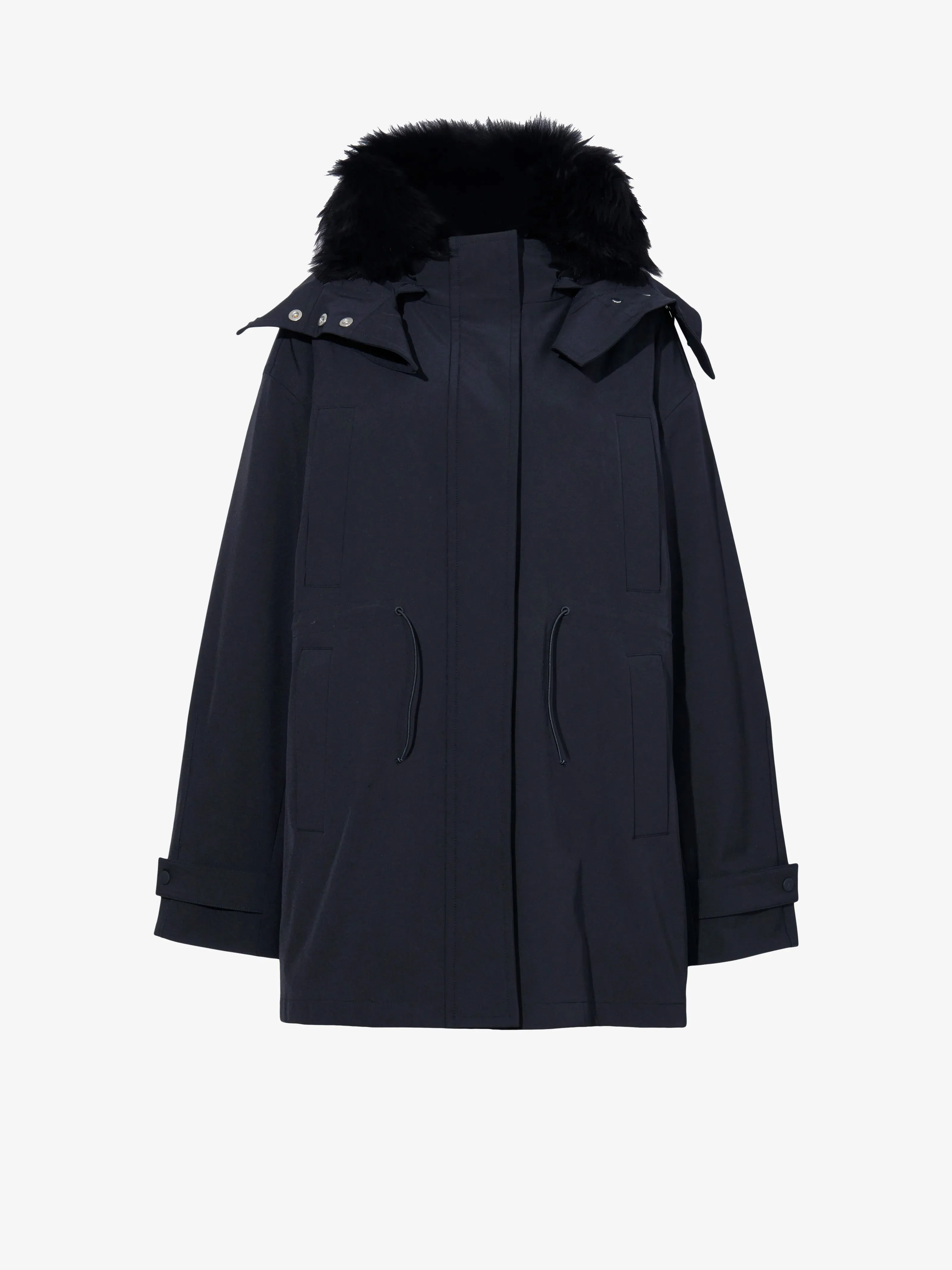Wilder Coat in Stretch Nylon with Shearling Lining sold by Proenza Schouler