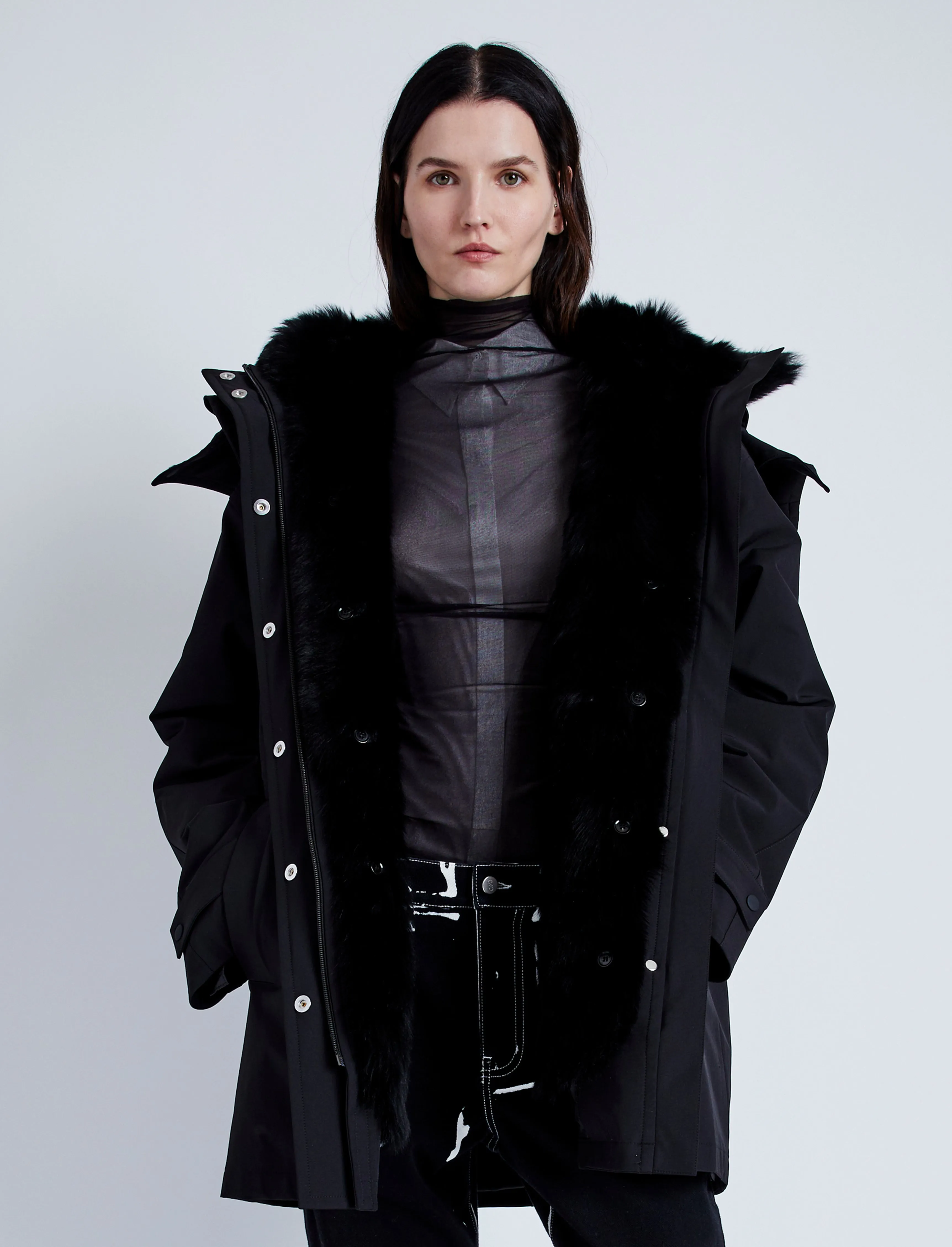 Wilder Coat in Stretch Nylon with Shearling sold by Proenza Schouler product image thumbnail 2