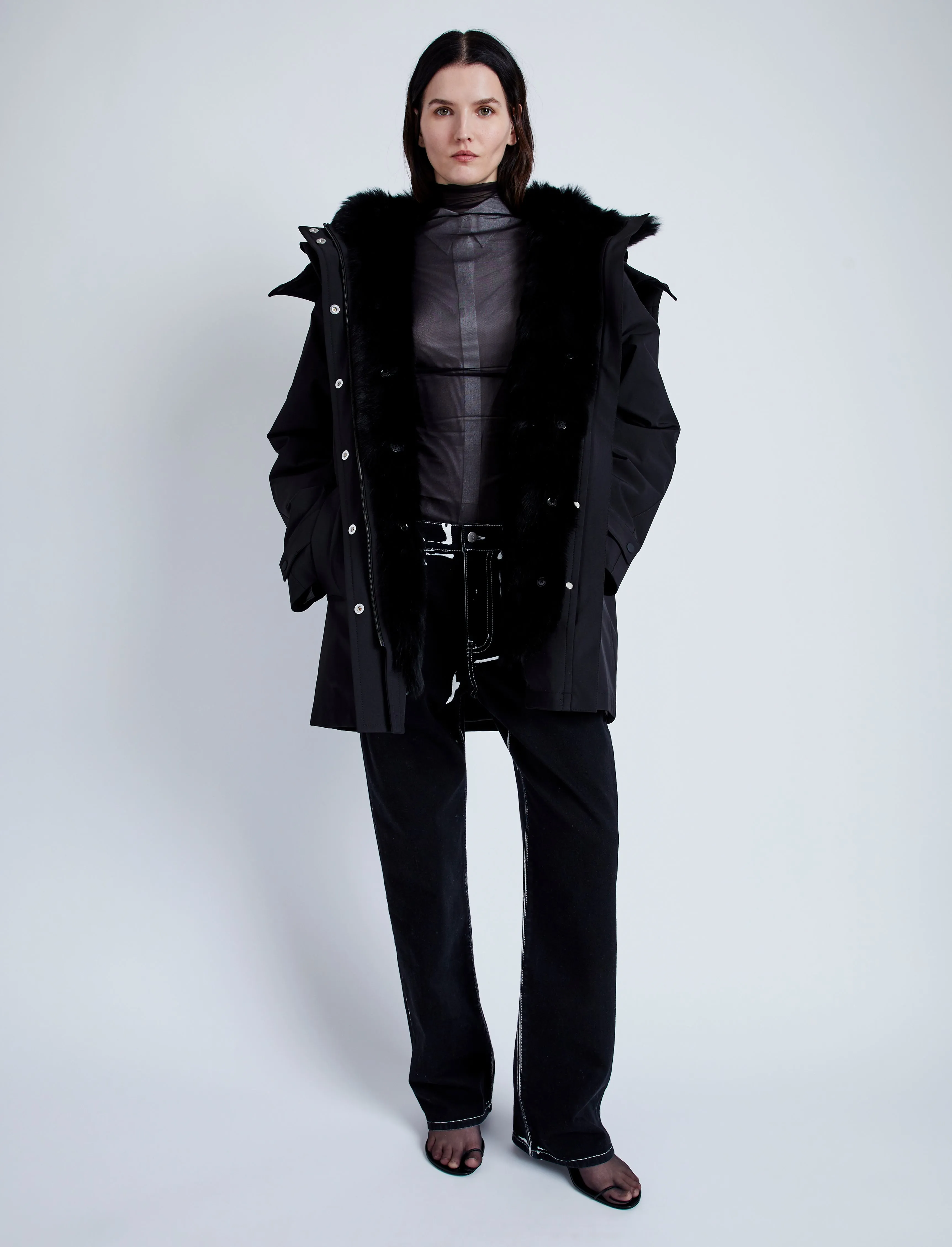 Wilder Coat in Stretch Nylon with Shearling sold by Proenza Schouler product image thumbnail 3