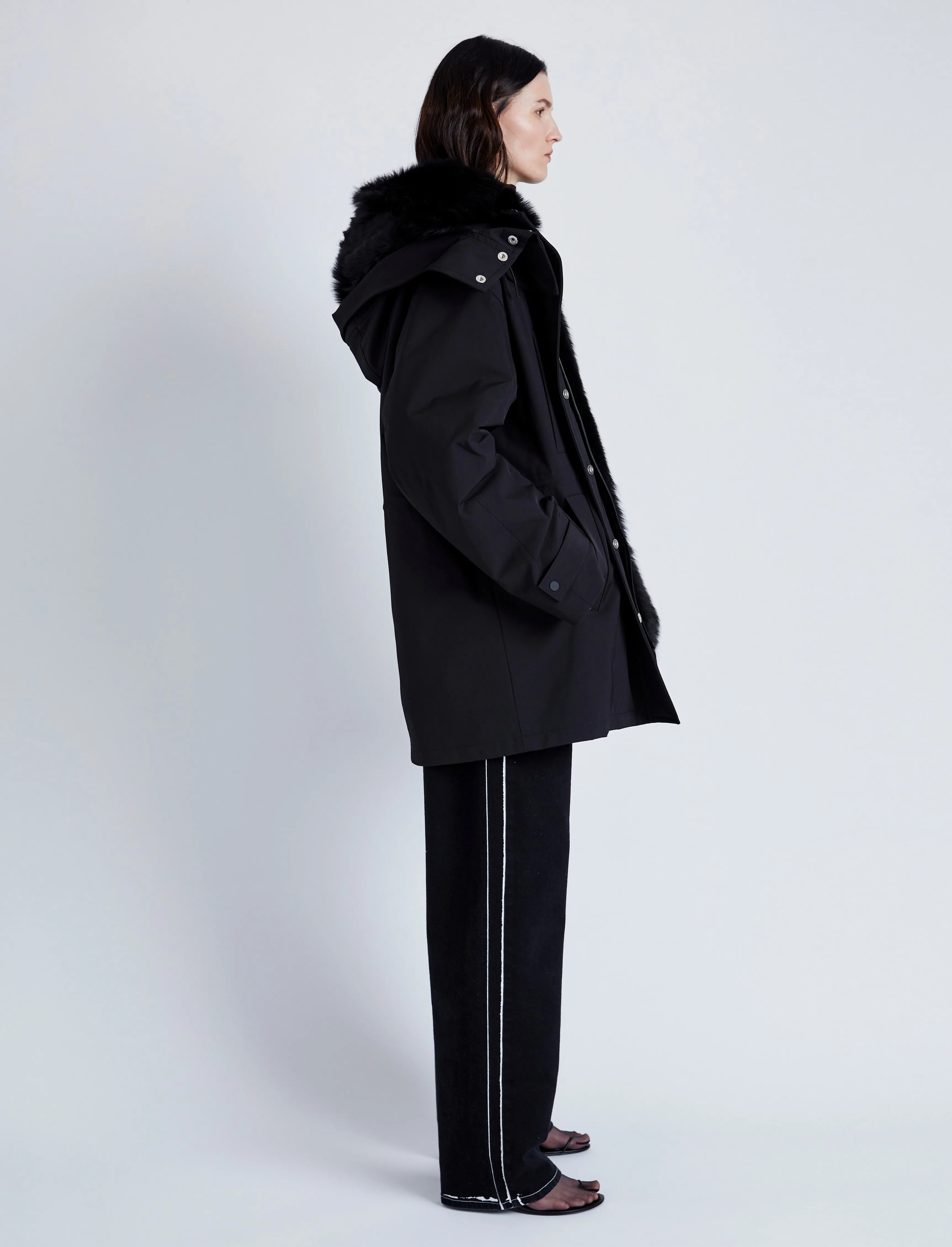 Wilder Coat in Stretch Nylon with Shearling sold by Proenza Schouler product image thumbnail 4