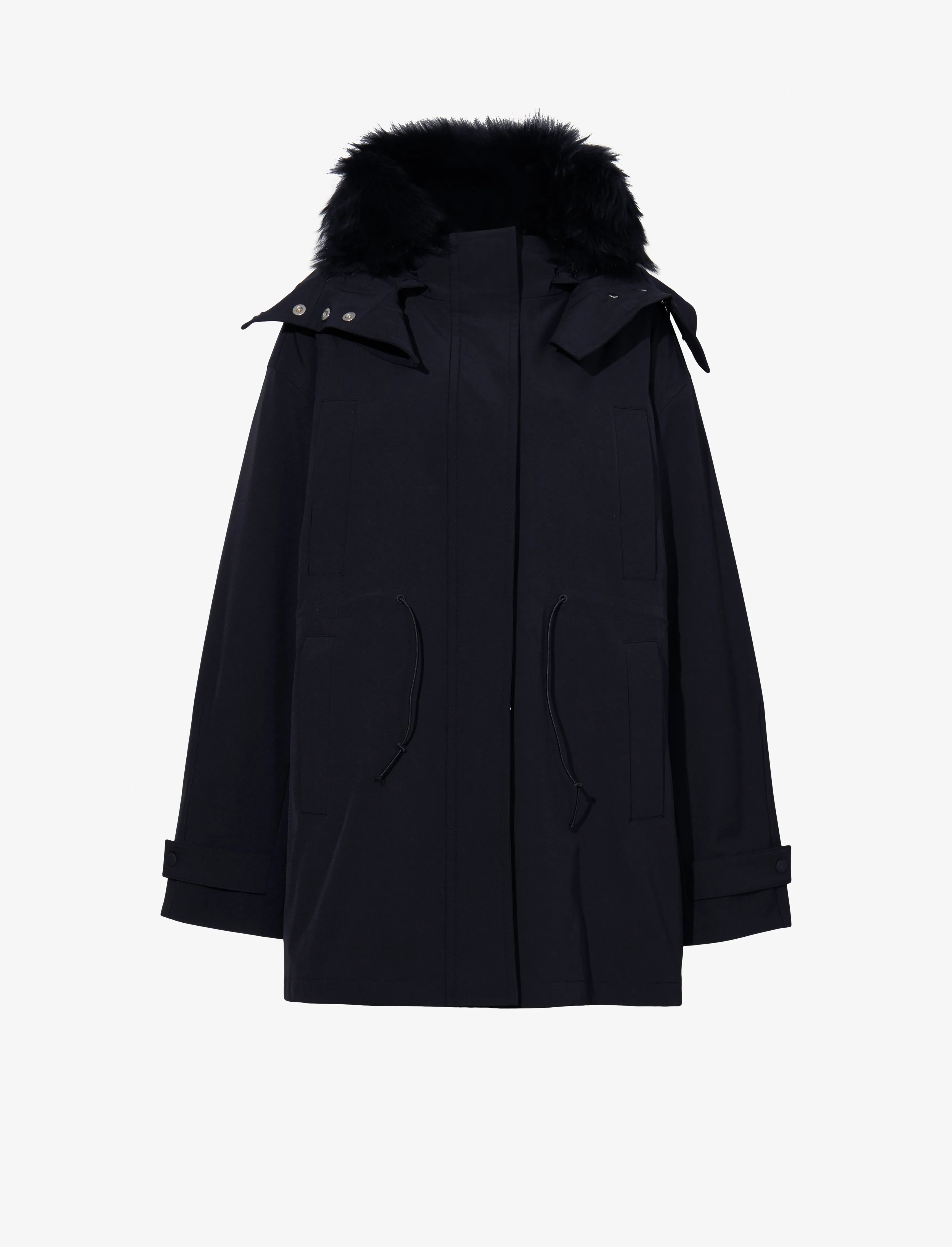 Wilder Coat in Stretch Nylon with Shearling sold by Proenza Schouler