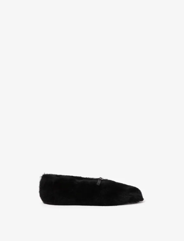 Tee Mary Jane Flats in Shearling sold by Proenza Schouler