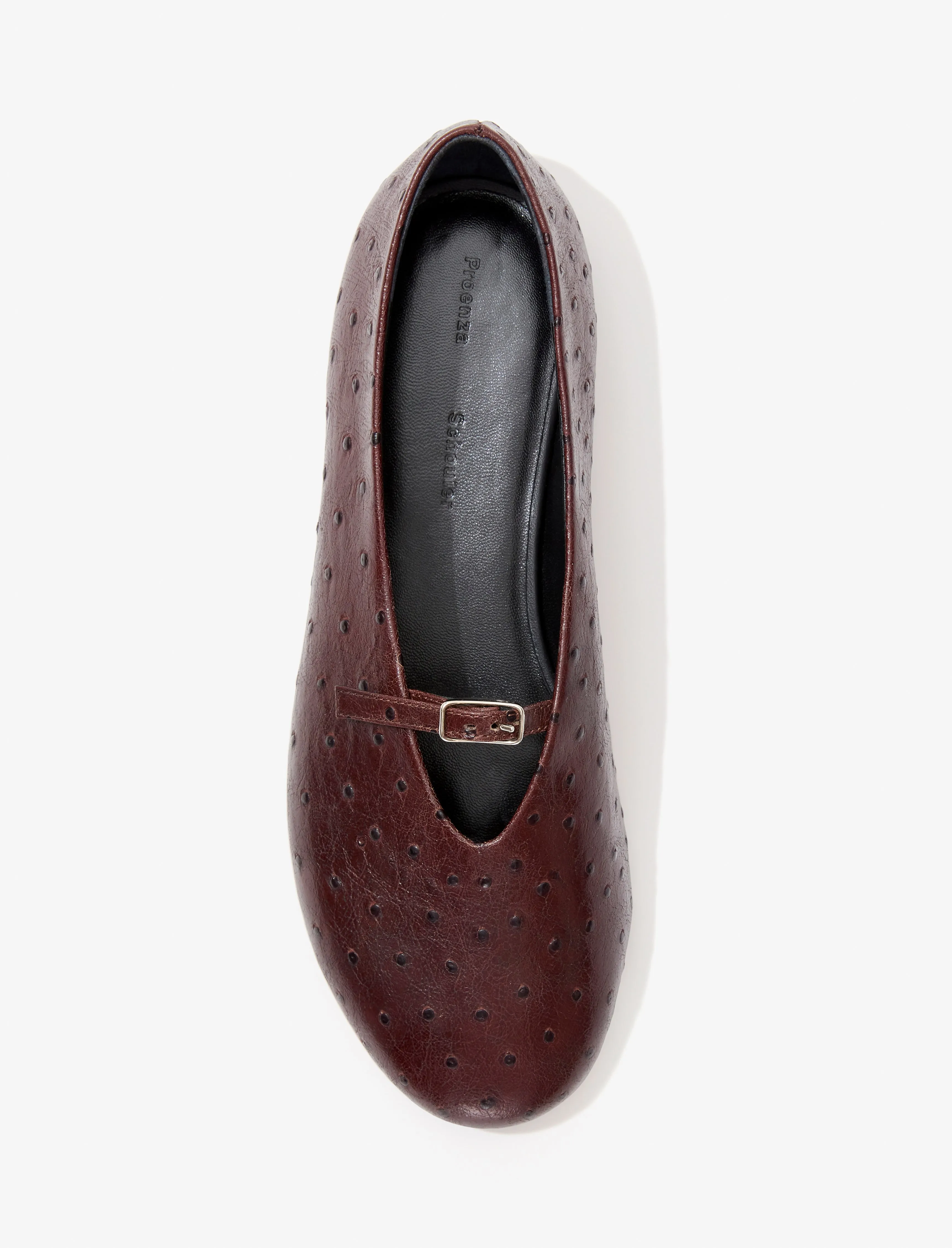 Tee Mary Jane Flats in Printed Ostrich sold by Proenza Schouler product image thumbnail 4