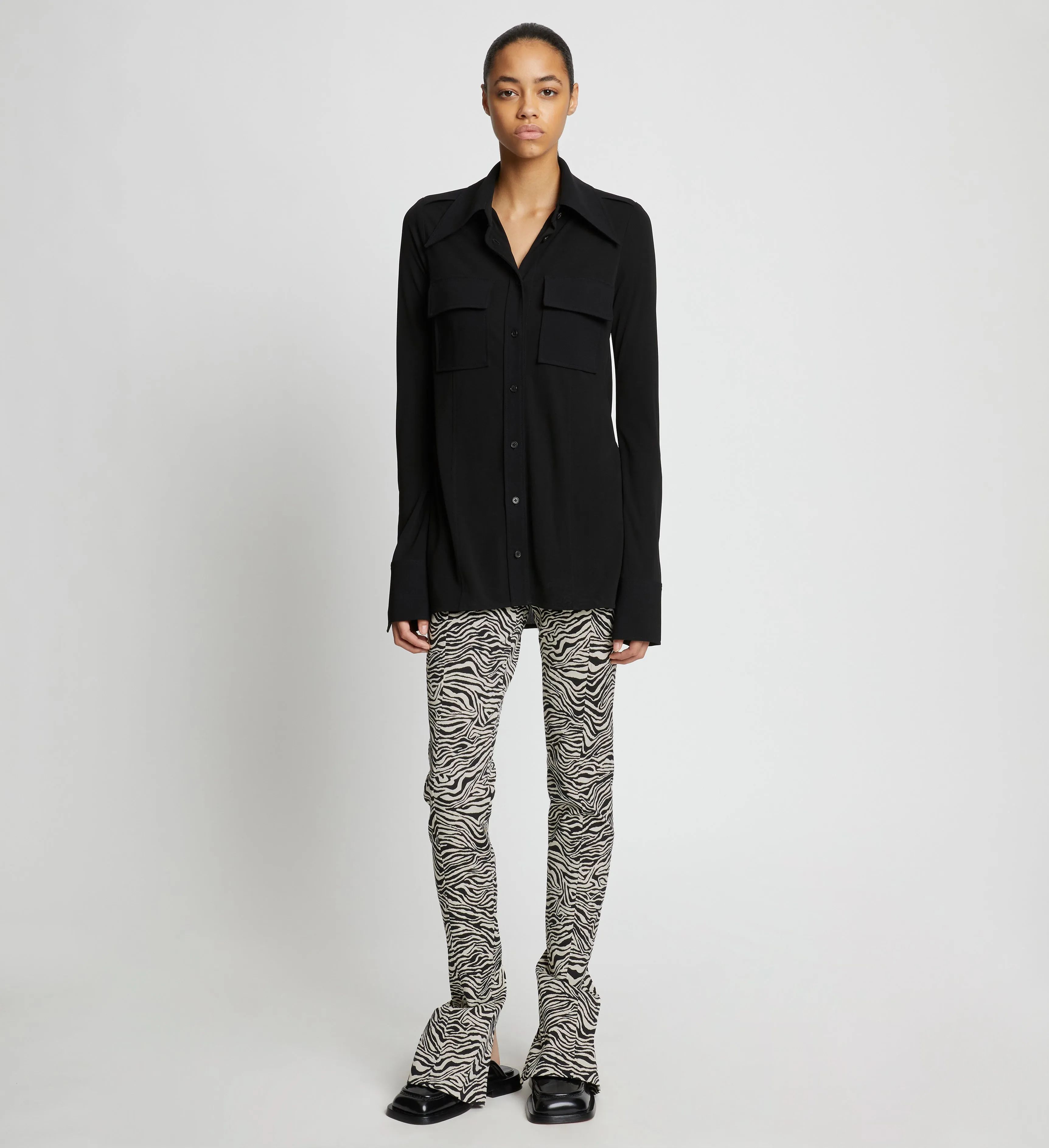 Stretch Zebra Jacquard Pants sold by Proenza Schouler product image thumbnail 2