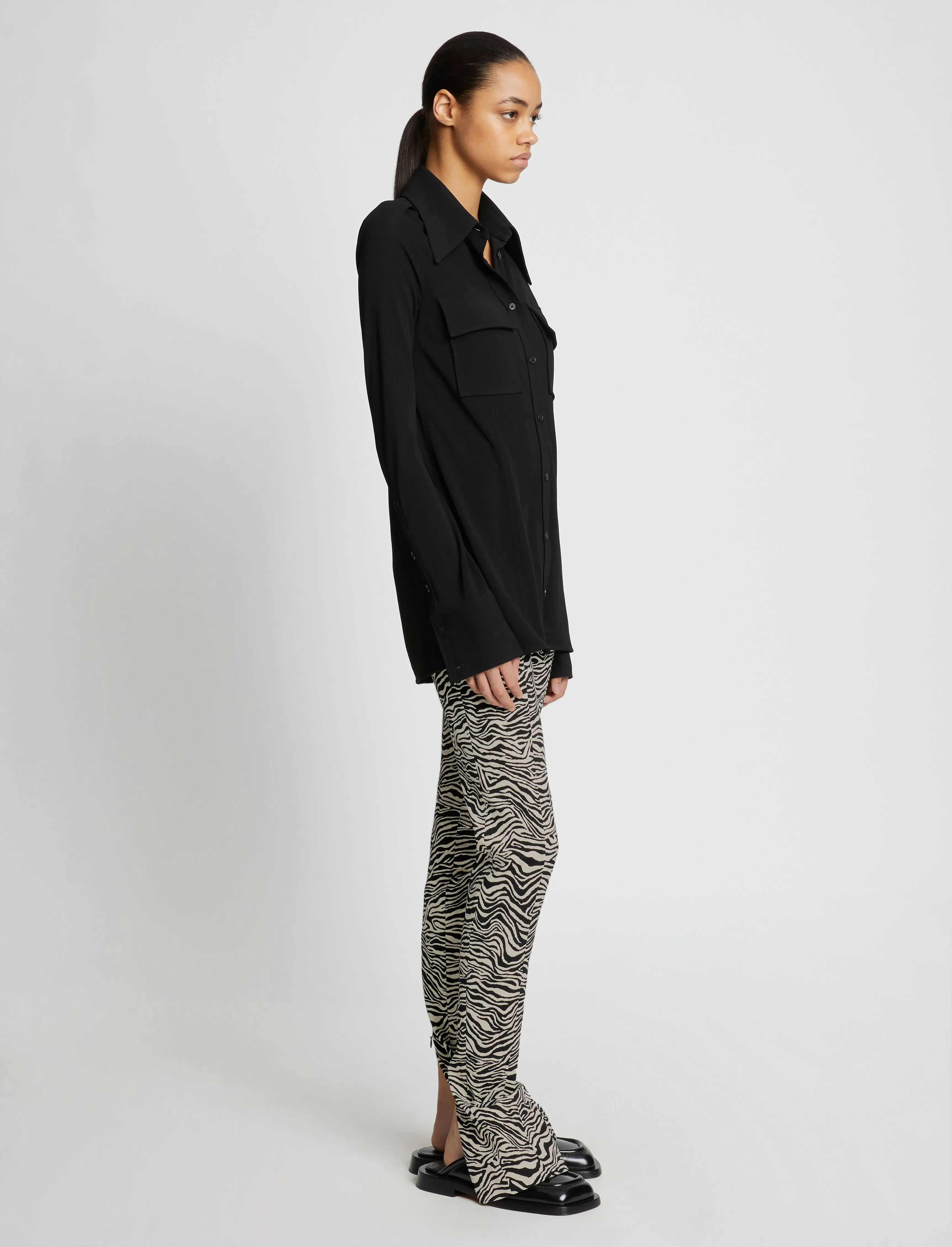 Stretch Zebra Jacquard Pants sold by Proenza Schouler product image thumbnail 3