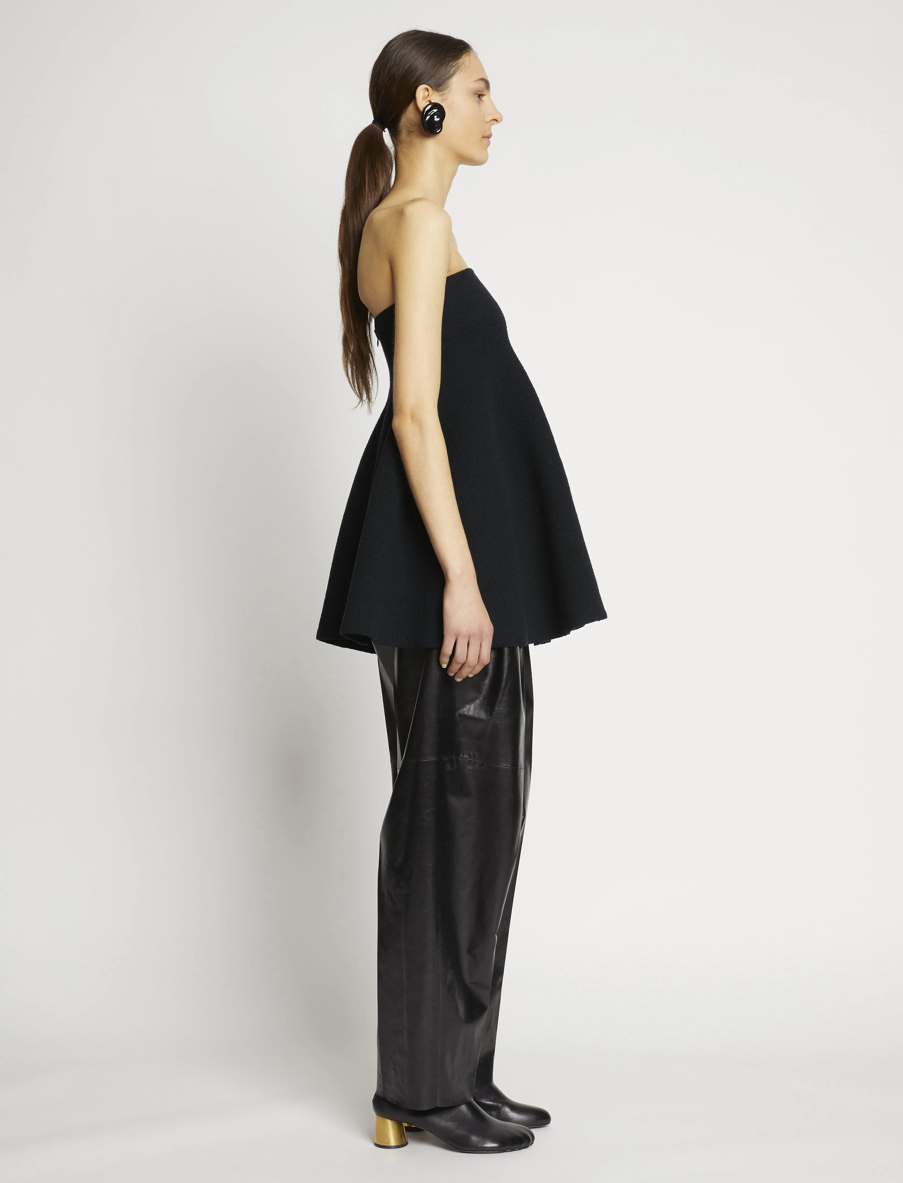 Silk Viscose Boucle Strapless Dress - BLACK sold by Proenza Schouler product image thumbnail 3