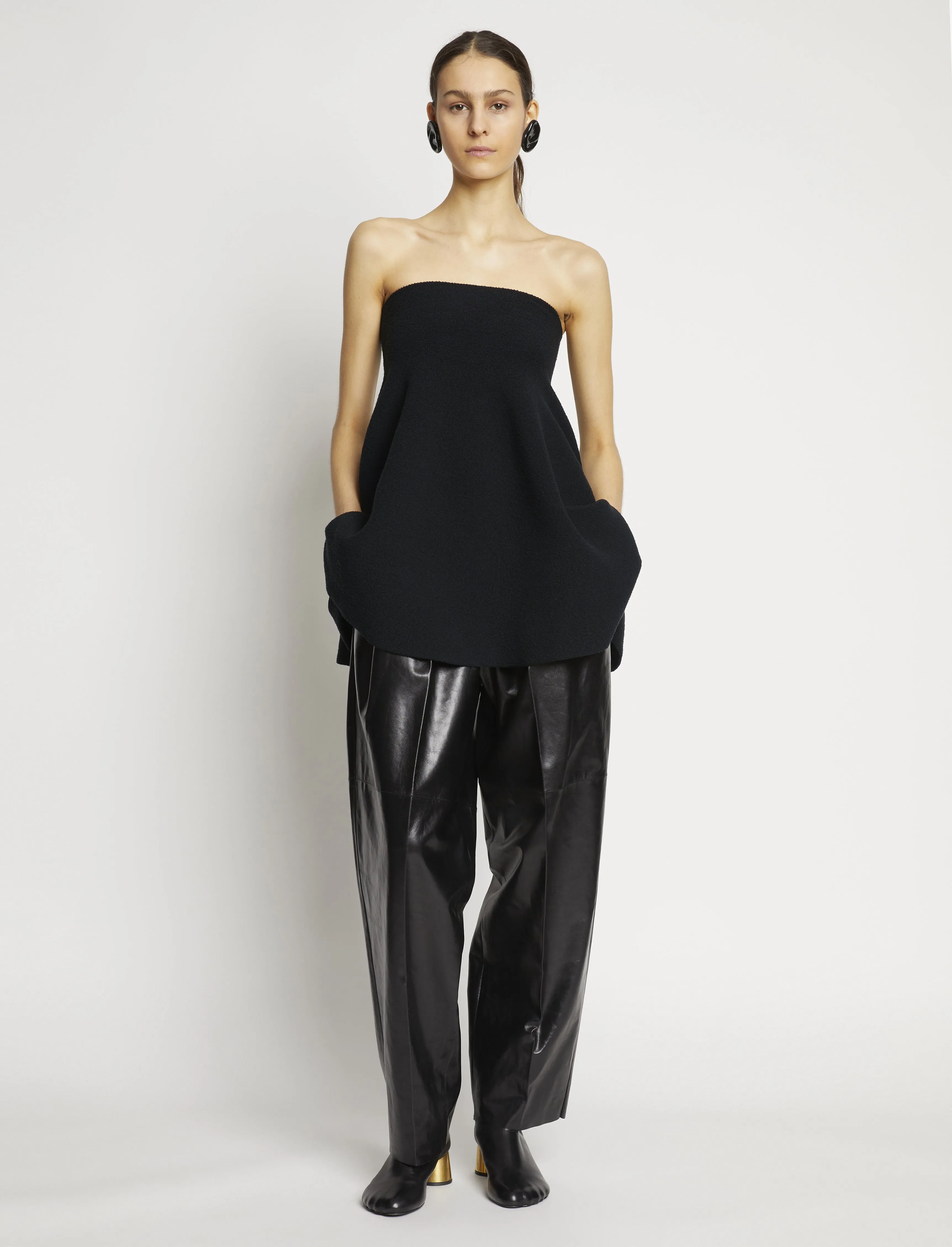 Silk Viscose Boucle Strapless Dress - BLACK sold by Proenza Schouler product image thumbnail 2