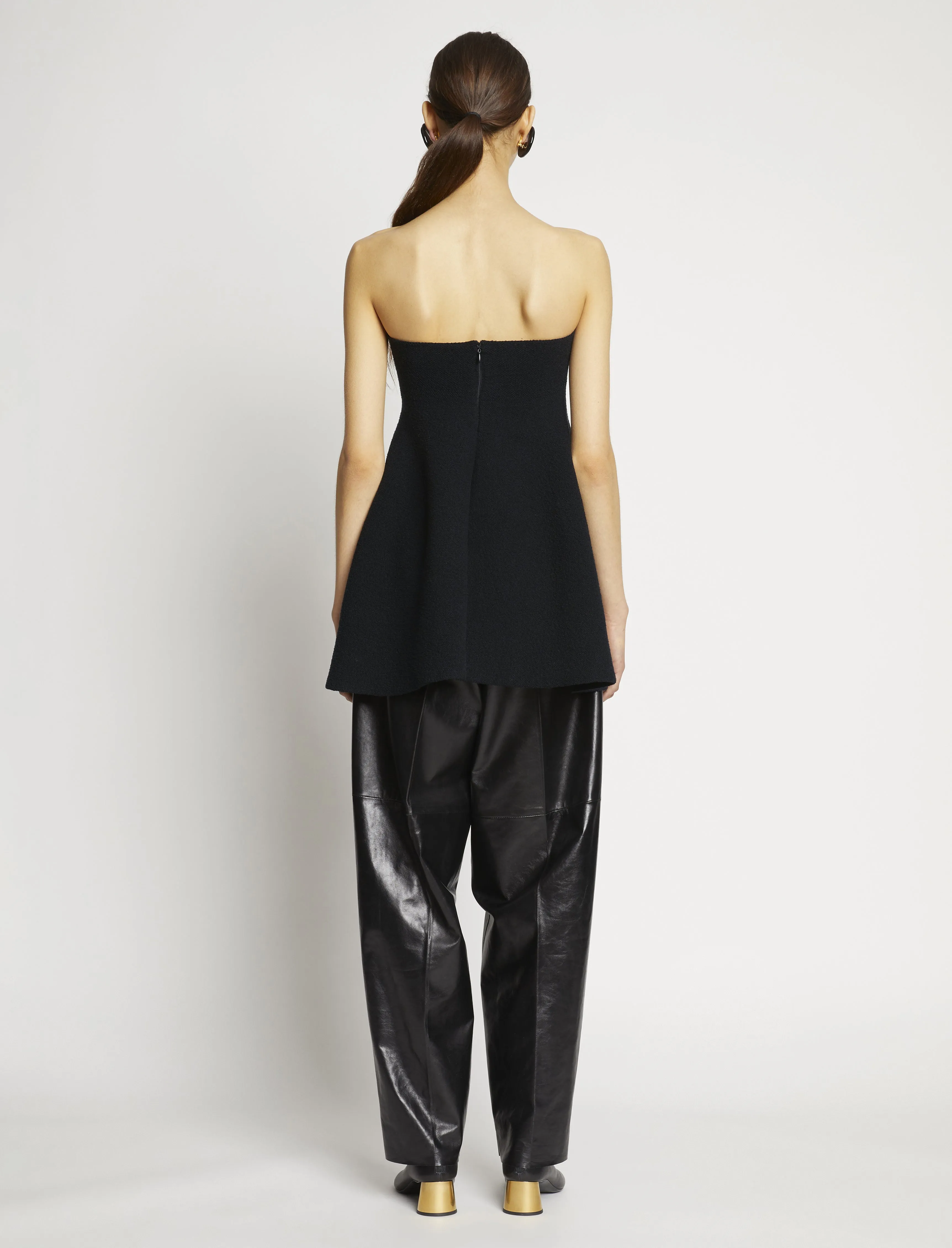 Silk Viscose Boucle Strapless Dress - BLACK sold by Proenza Schouler product image thumbnail 4