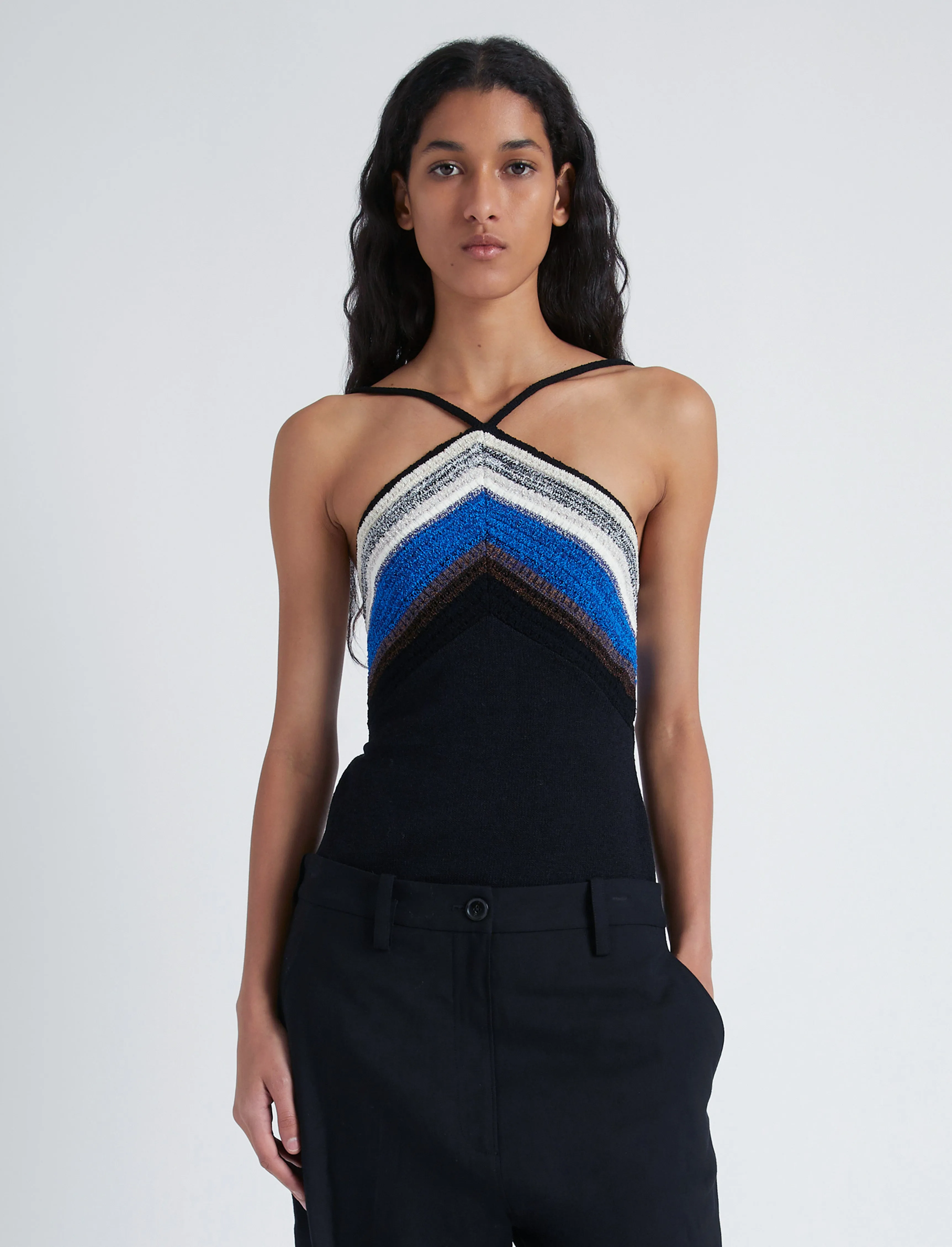 Bella Tank in Crochet Stripe Knit sold by Proenza Schouler product image thumbnail 2