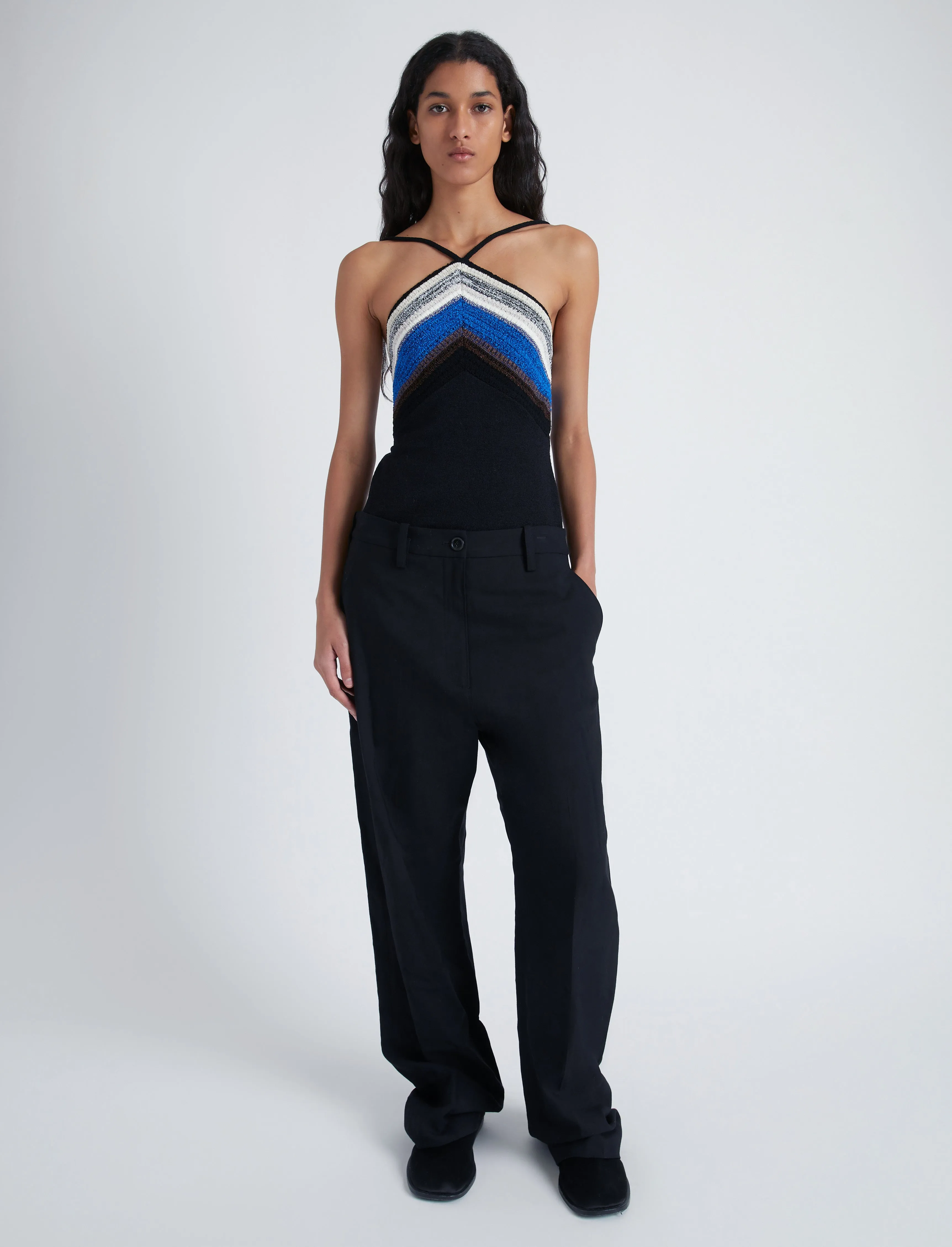 Bella Tank in Crochet Stripe Knit sold by Proenza Schouler product image thumbnail 3