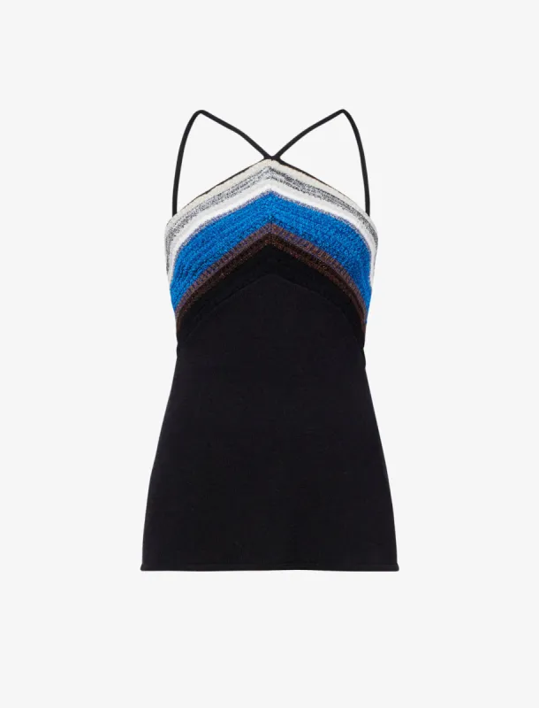 Bella Tank in Crochet Stripe Knit sold by Proenza Schouler