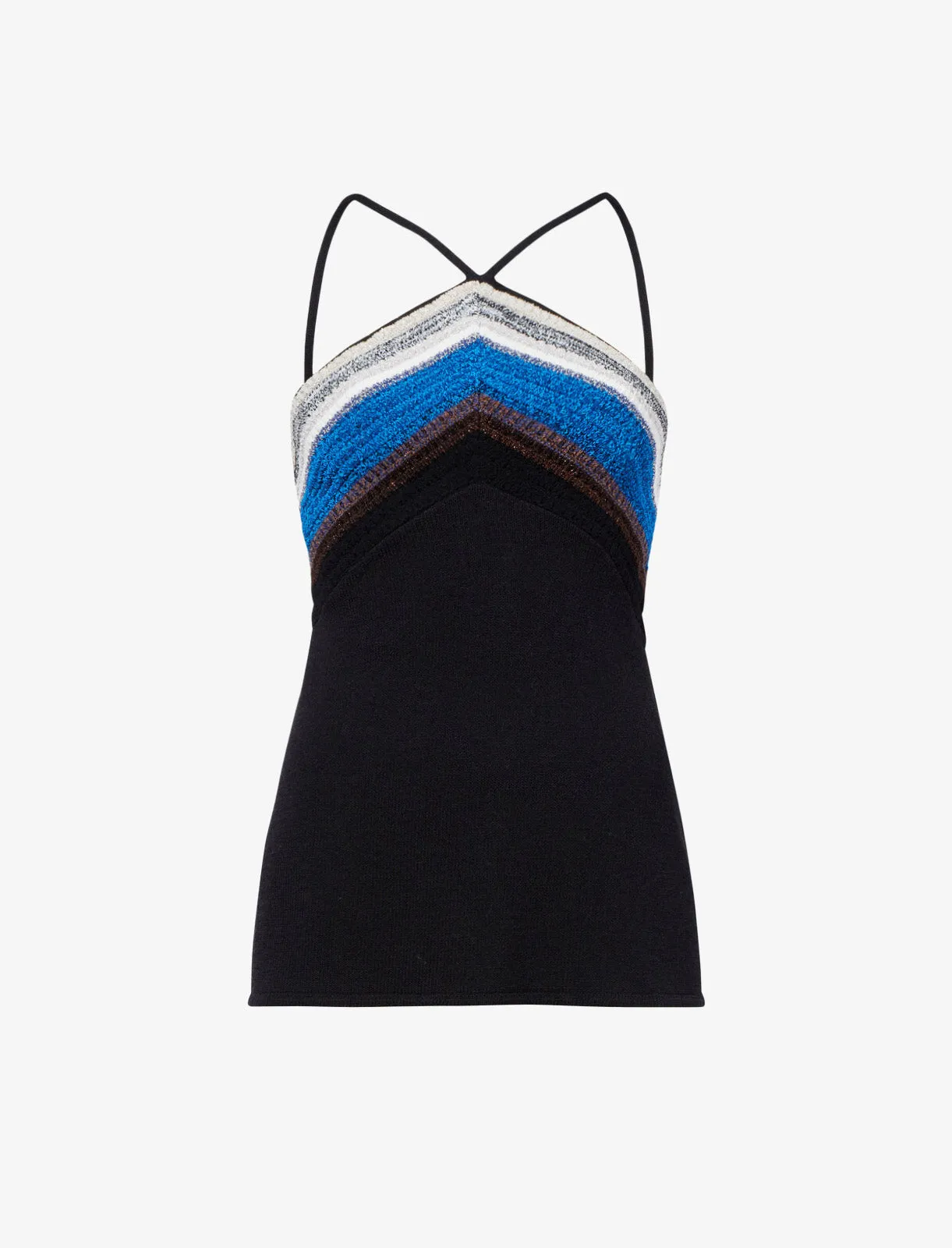 Bella Tank in Crochet Stripe Knit sold by Proenza Schouler