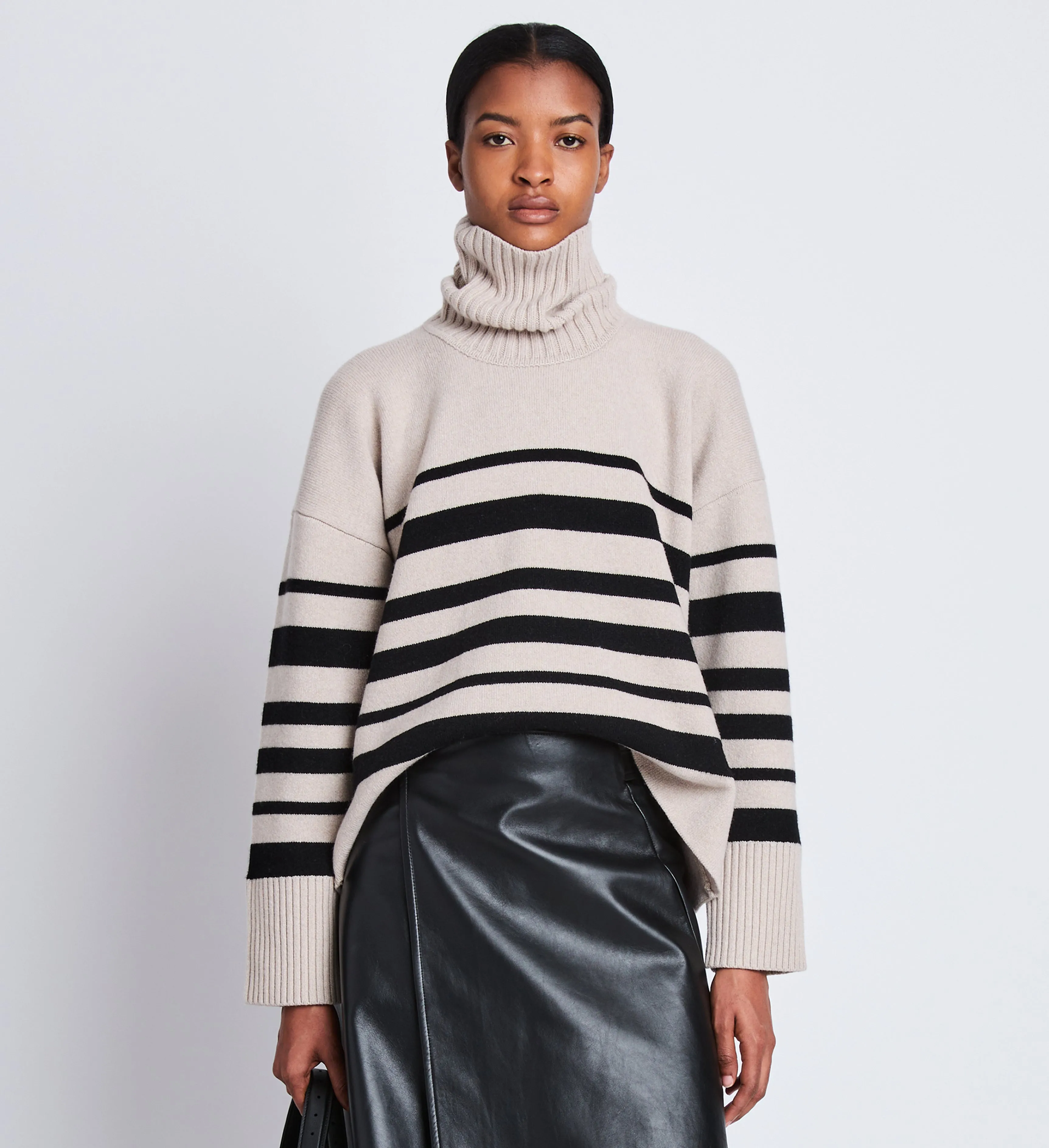 Sandra Turtleneck in Striped Doubleface Cashmere sold by Proenza Schouler product image thumbnail 2