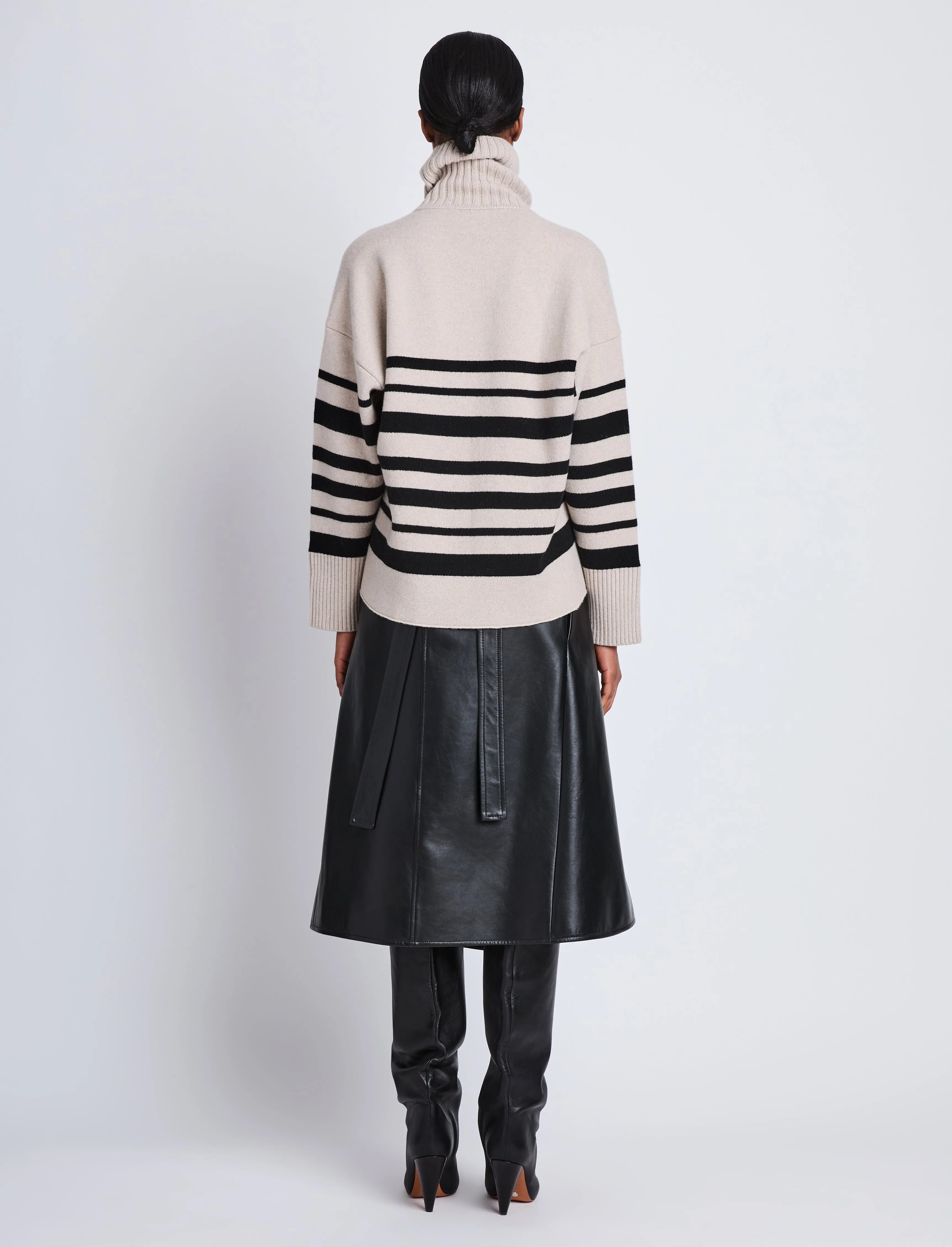 Sandra Turtleneck in Striped Doubleface Cashmere sold by Proenza Schouler product image thumbnail 5
