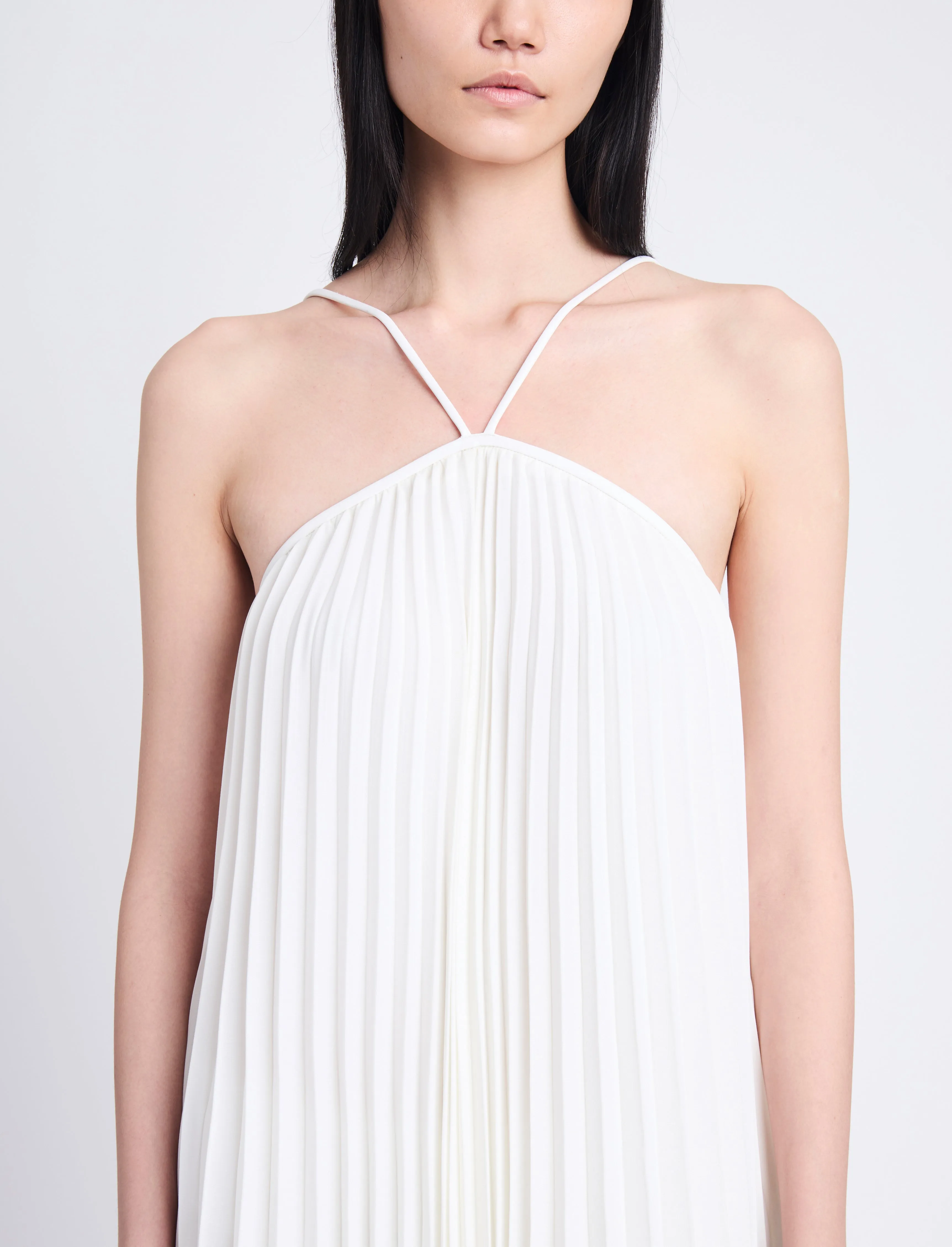Celeste Pleated Dress in Lightweight Crepe sold by Proenza Schouler product image thumbnail 5