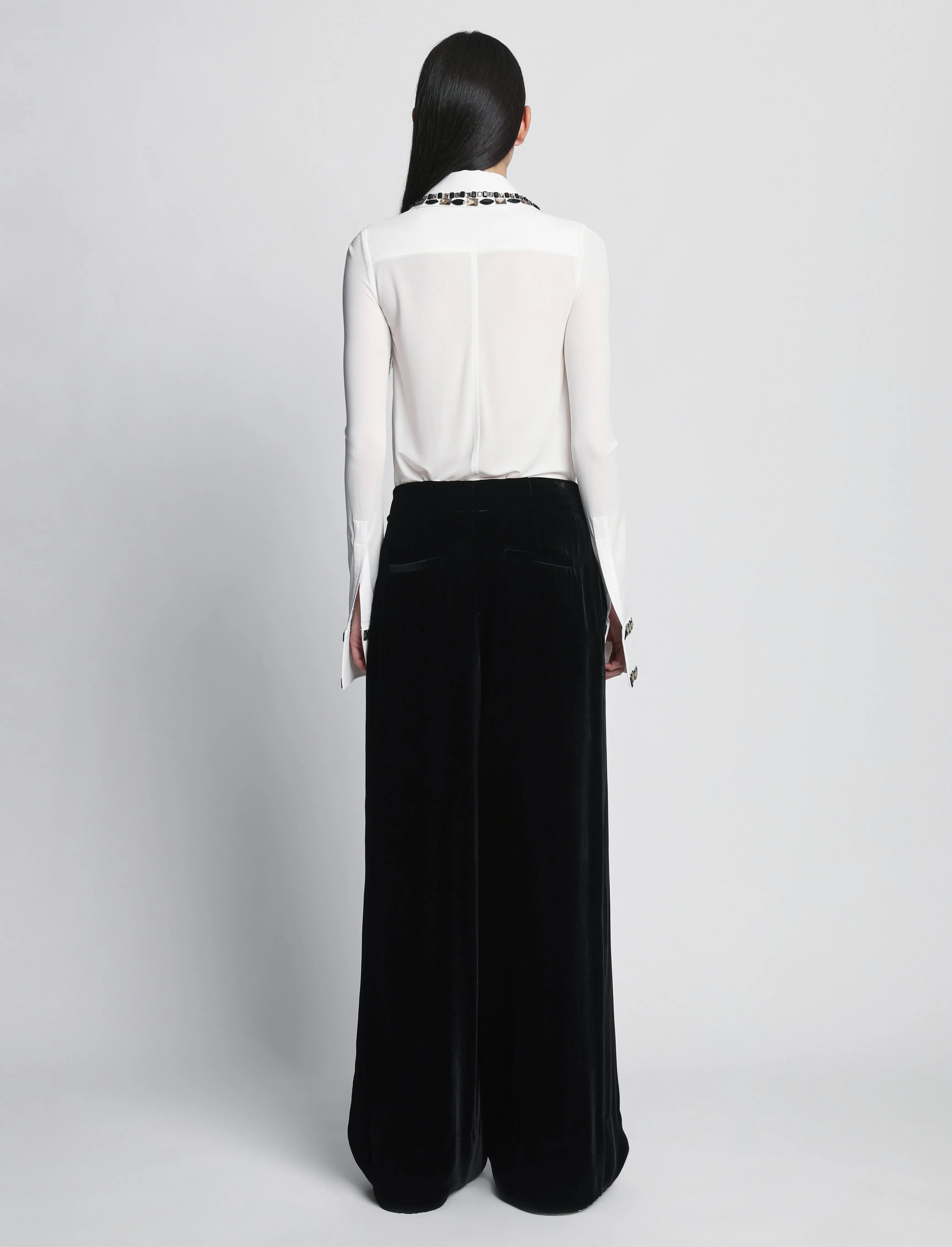 Silk Viscose Velvet Trouser sold by Proenza Schouler product image thumbnail 4