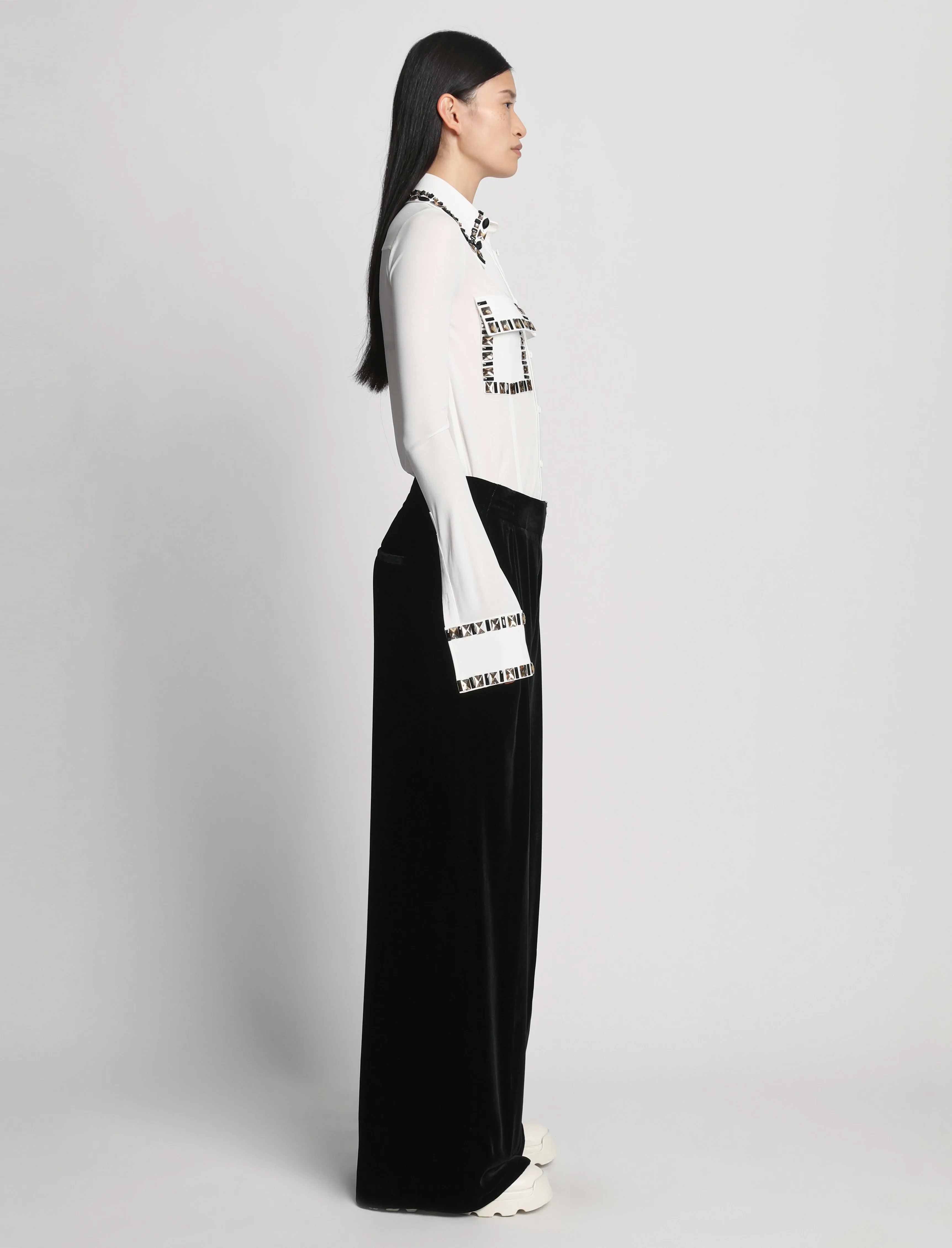 Silk Viscose Velvet Trouser sold by Proenza Schouler product image thumbnail 3