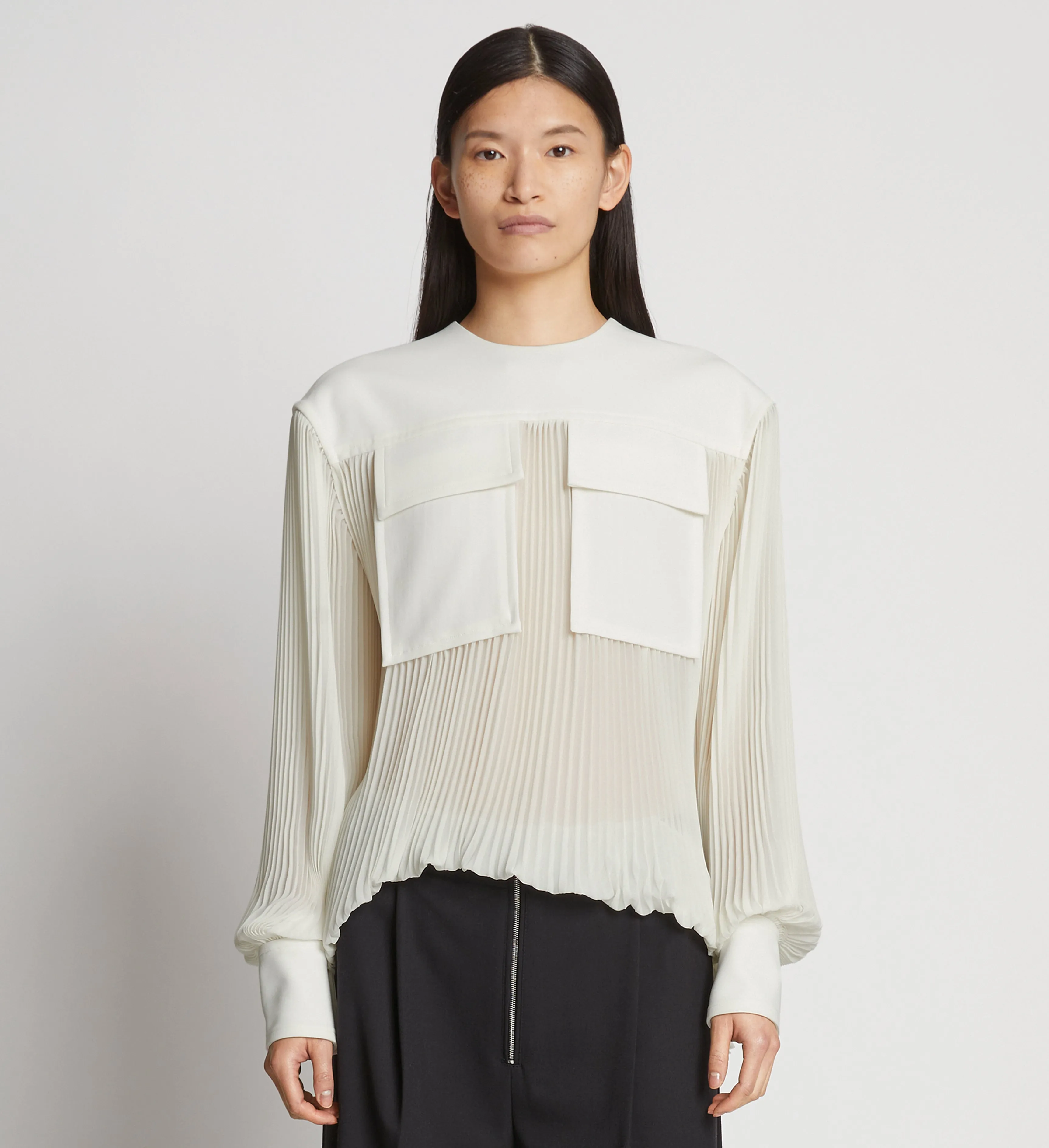 Sheer Pleated Flou Top sold by Proenza Schouler product image thumbnail 2
