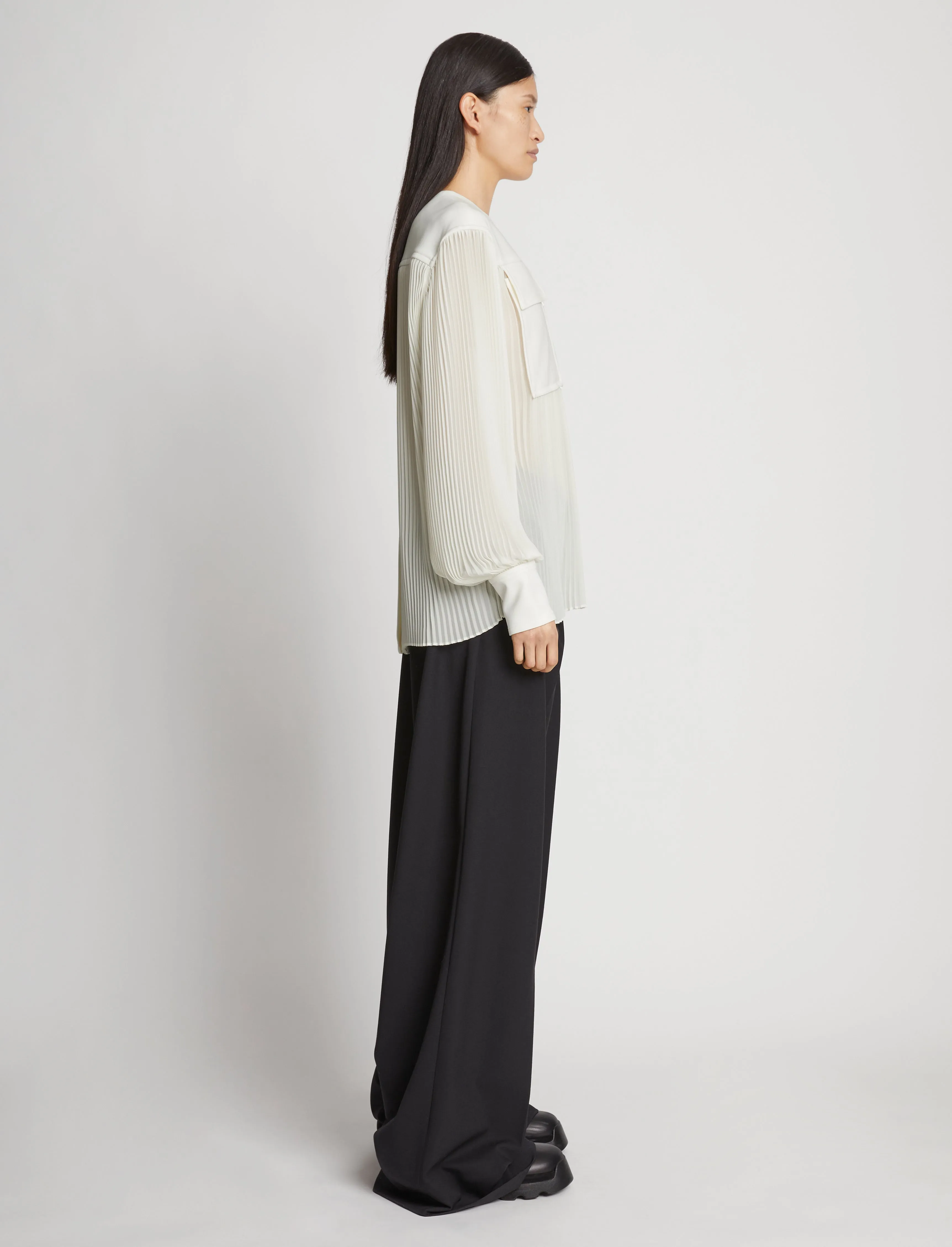 Sheer Pleated Flou Top sold by Proenza Schouler product image thumbnail 4