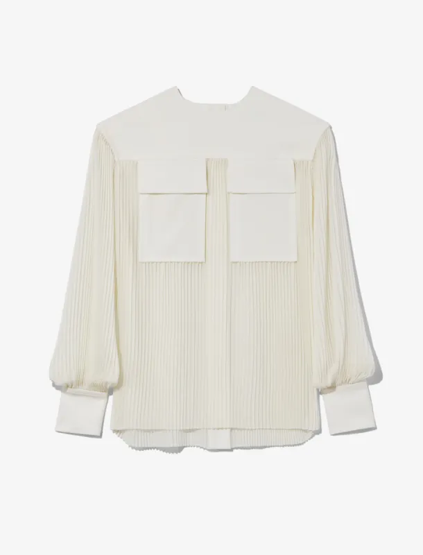 Sheer Pleated Flou Top sold by Proenza Schouler