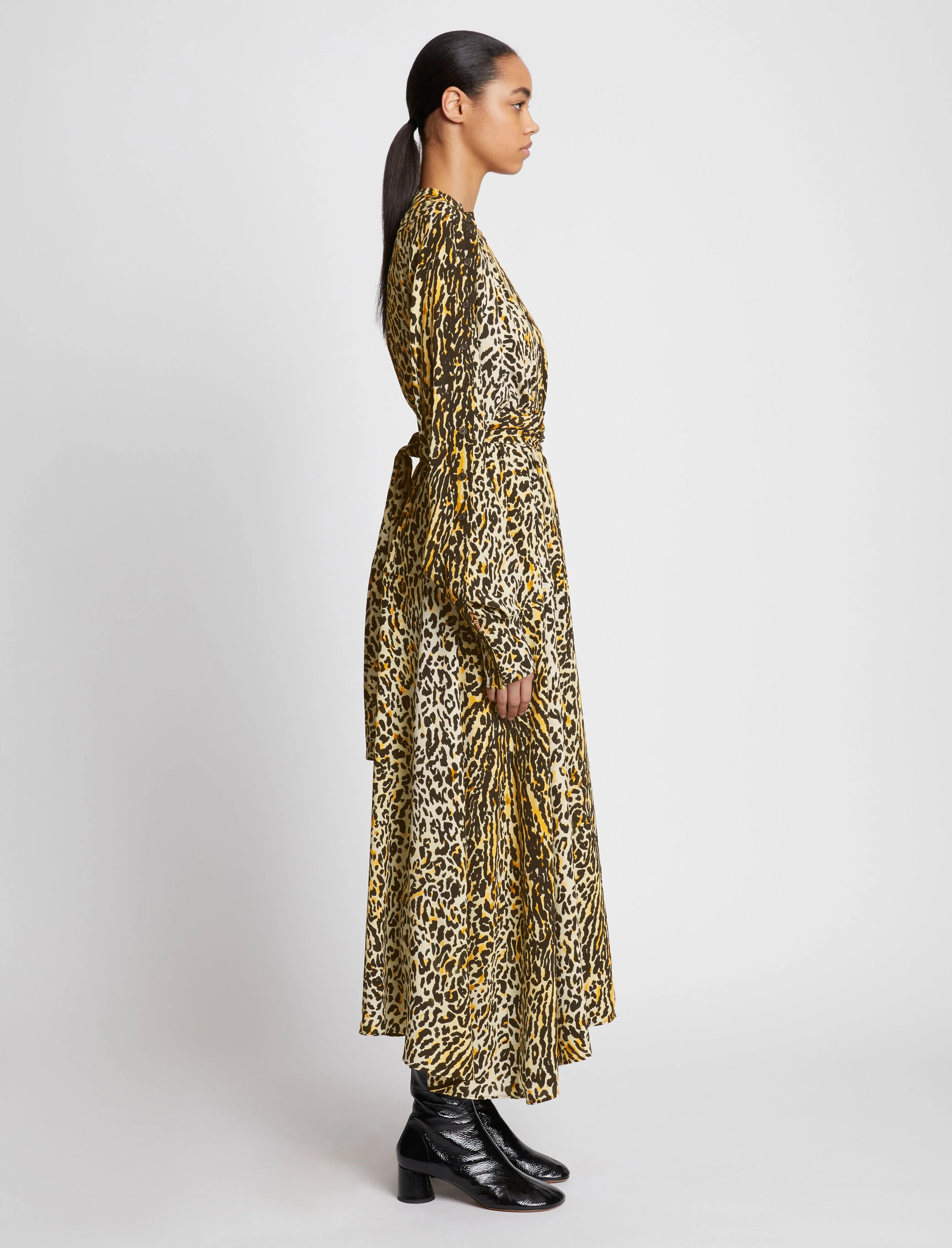 Printed Leopard Crepe De Chine Dress sold by Proenza Schouler product image thumbnail 3