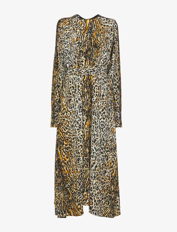 Printed Leopard Crepe De Chine Dress made by Proenza Schouler