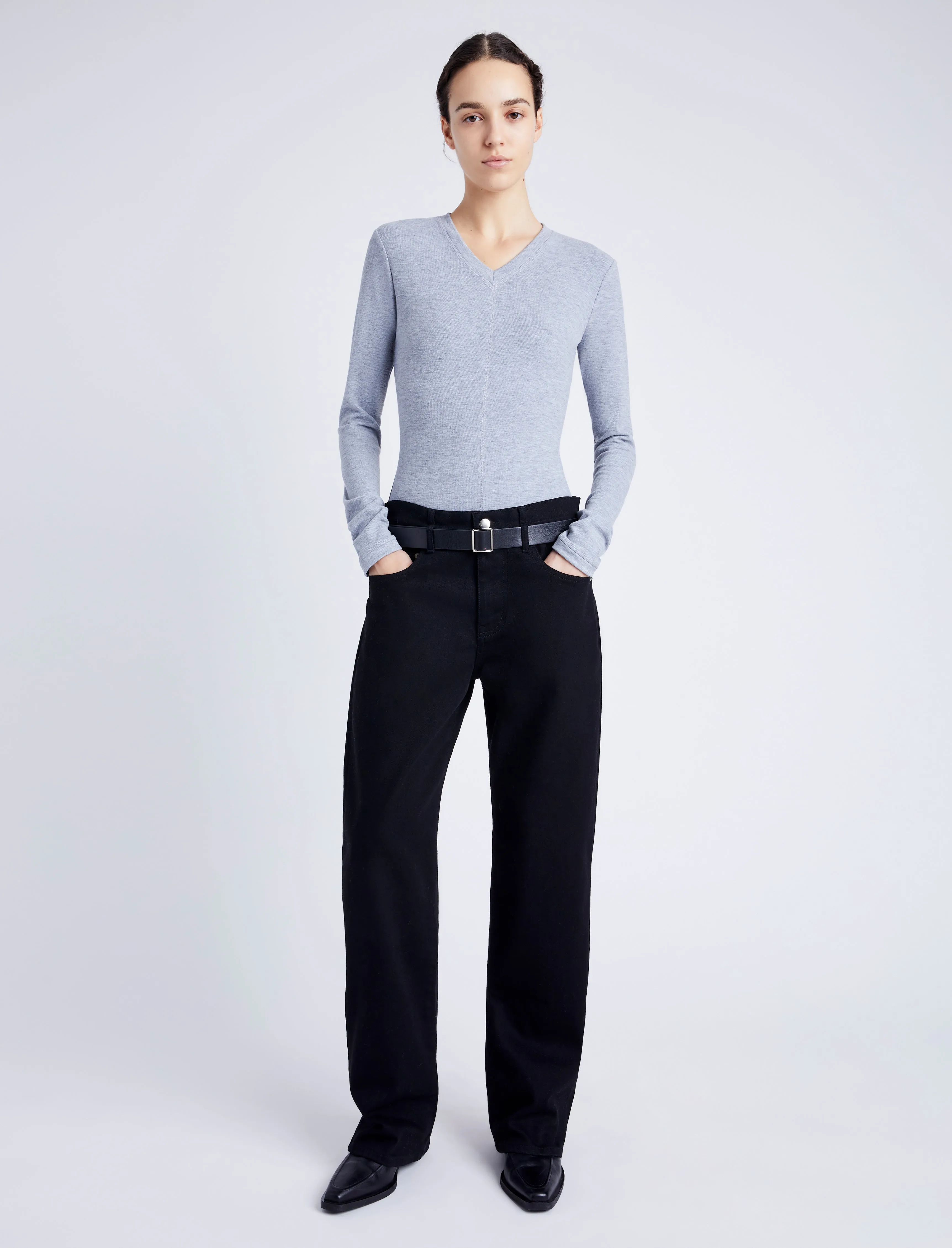 Delaney Bodysuit in Brushed Rib sold by Proenza Schouler product image thumbnail 3