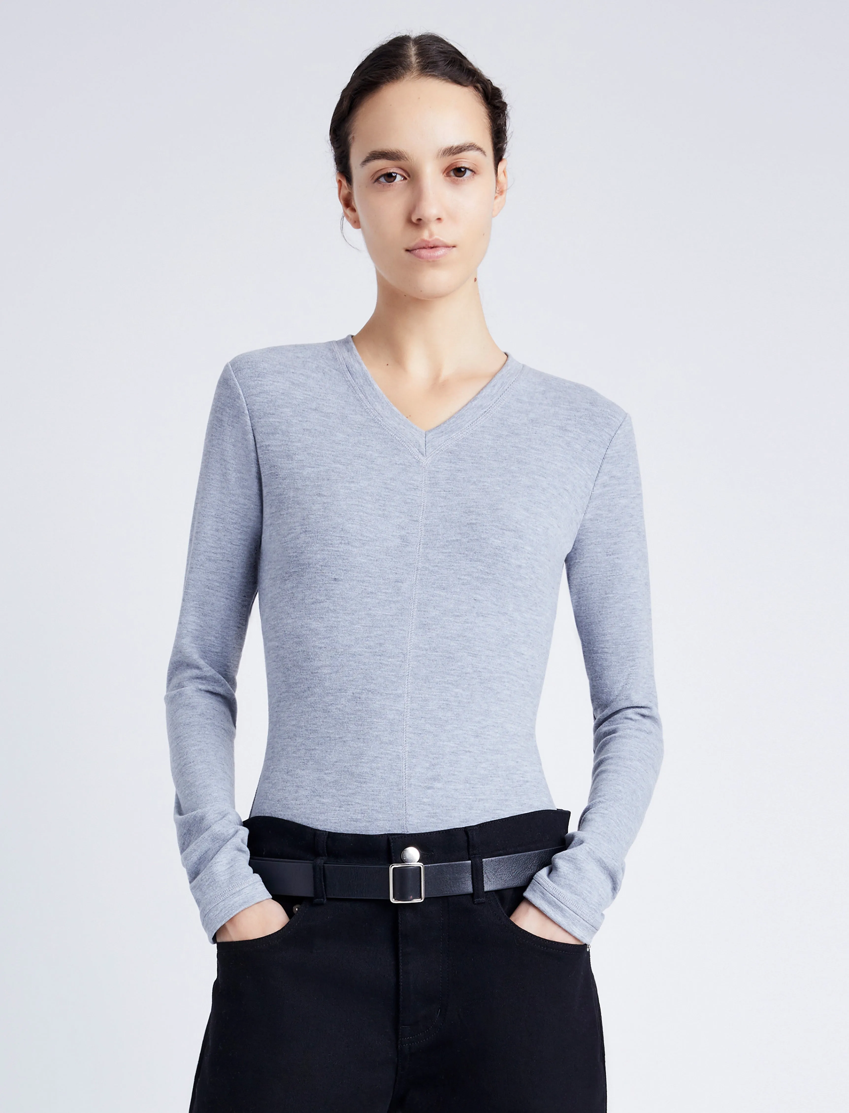 Delaney Bodysuit in Brushed Rib sold by Proenza Schouler product image thumbnail 2