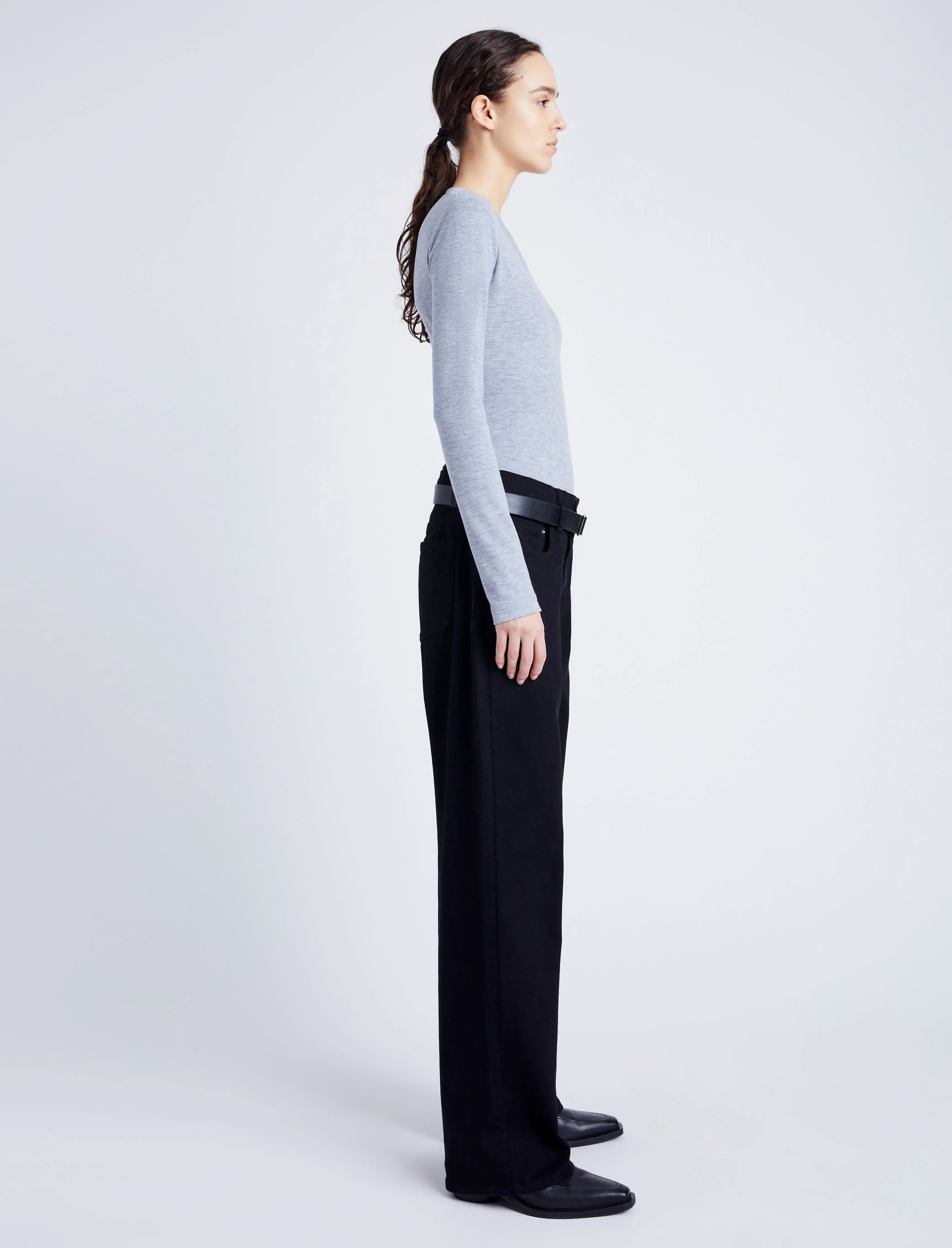 Delaney Bodysuit in Brushed Rib sold by Proenza Schouler product image thumbnail 4