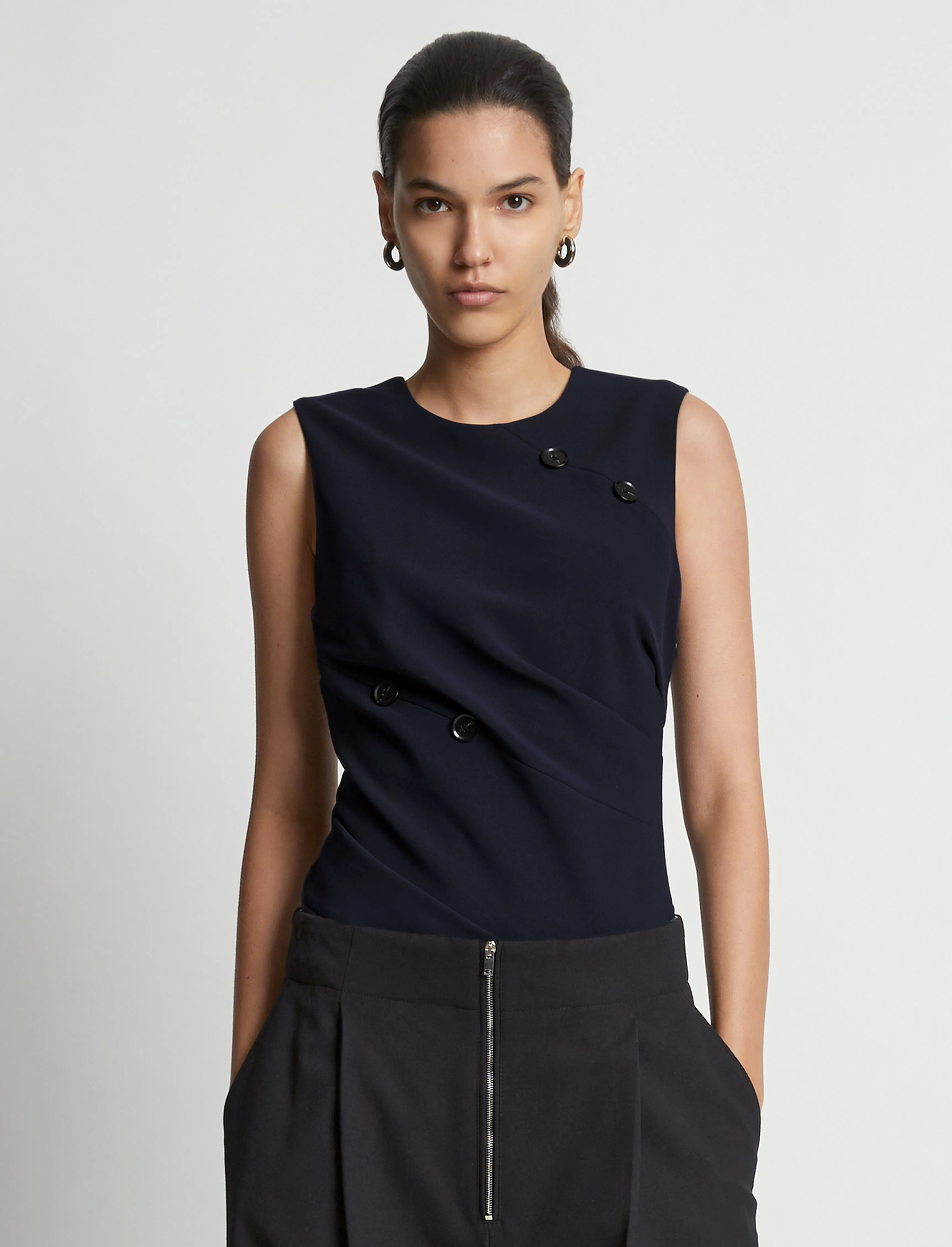 Matte Viscose Crepe Spiral Top sold by Proenza Schouler product image thumbnail 2
