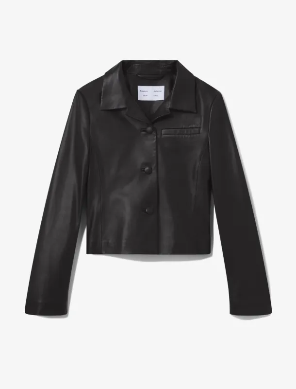 Cropped Leather Blazer made by Proenza Schouler