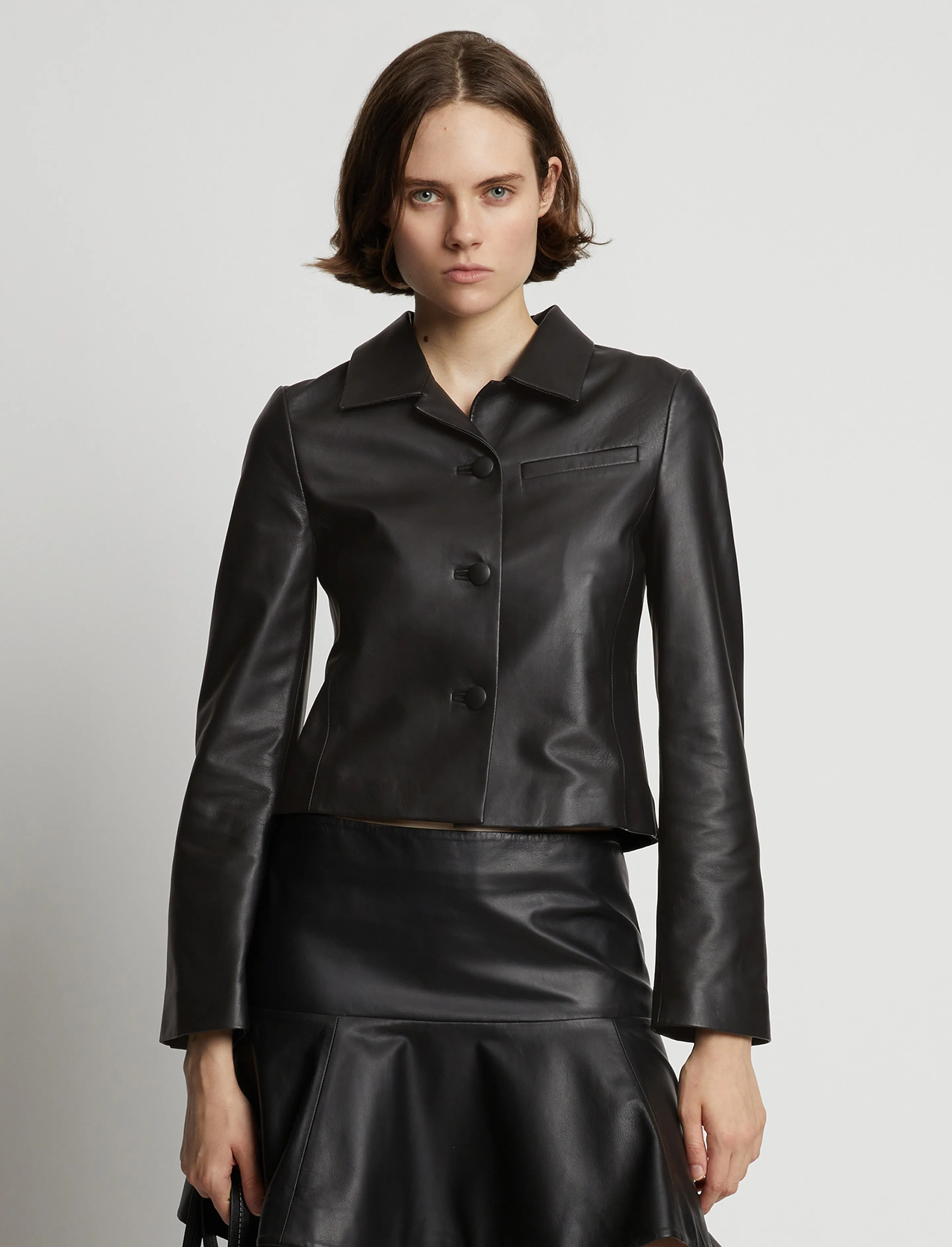 Cropped Leather Blazer sold by Proenza Schouler product image thumbnail 2