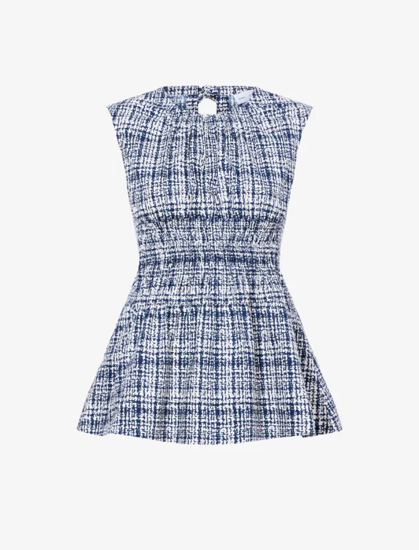 Birdie Top in Grid Poplin made by Proenza Schouler