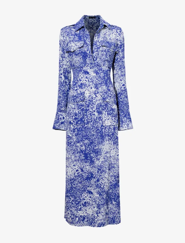 Vanessa Dress in Printed Viscose Crepe sold by Proenza Schouler