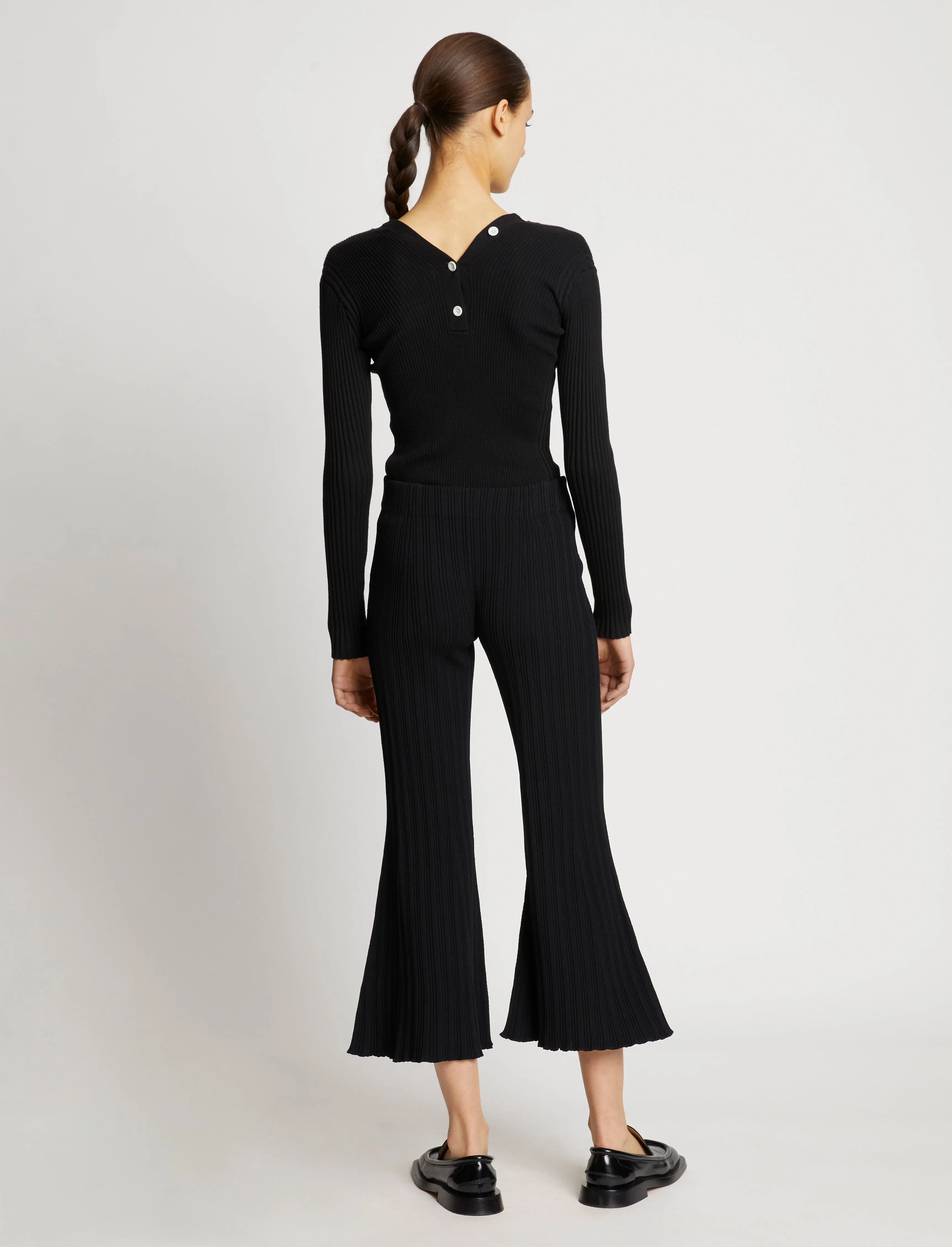 Rib Knit Pants - BLACK sold by Proenza Schouler product image thumbnail 4