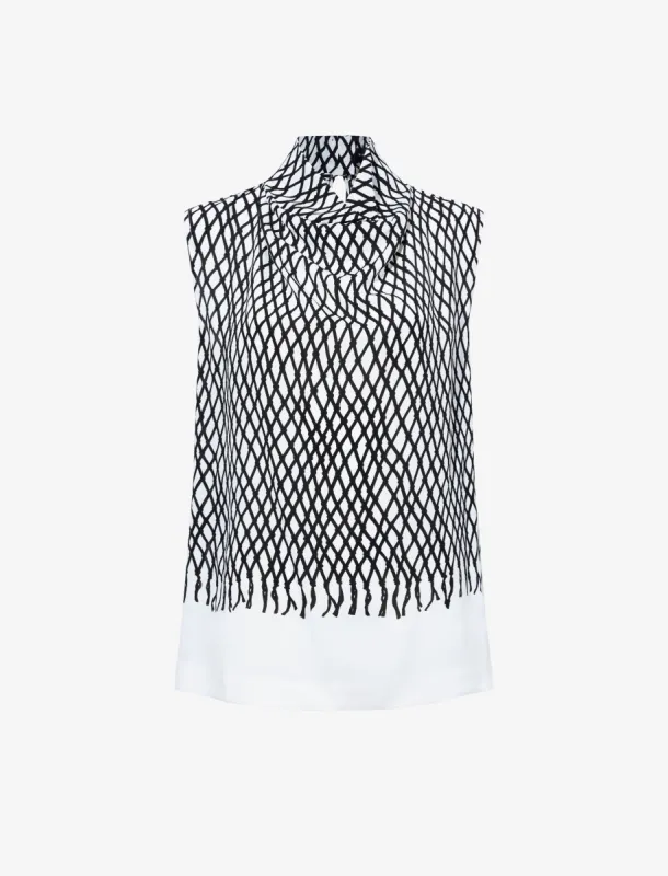 Valerie Top in Printed Viscose Crepe made by Proenza Schouler
