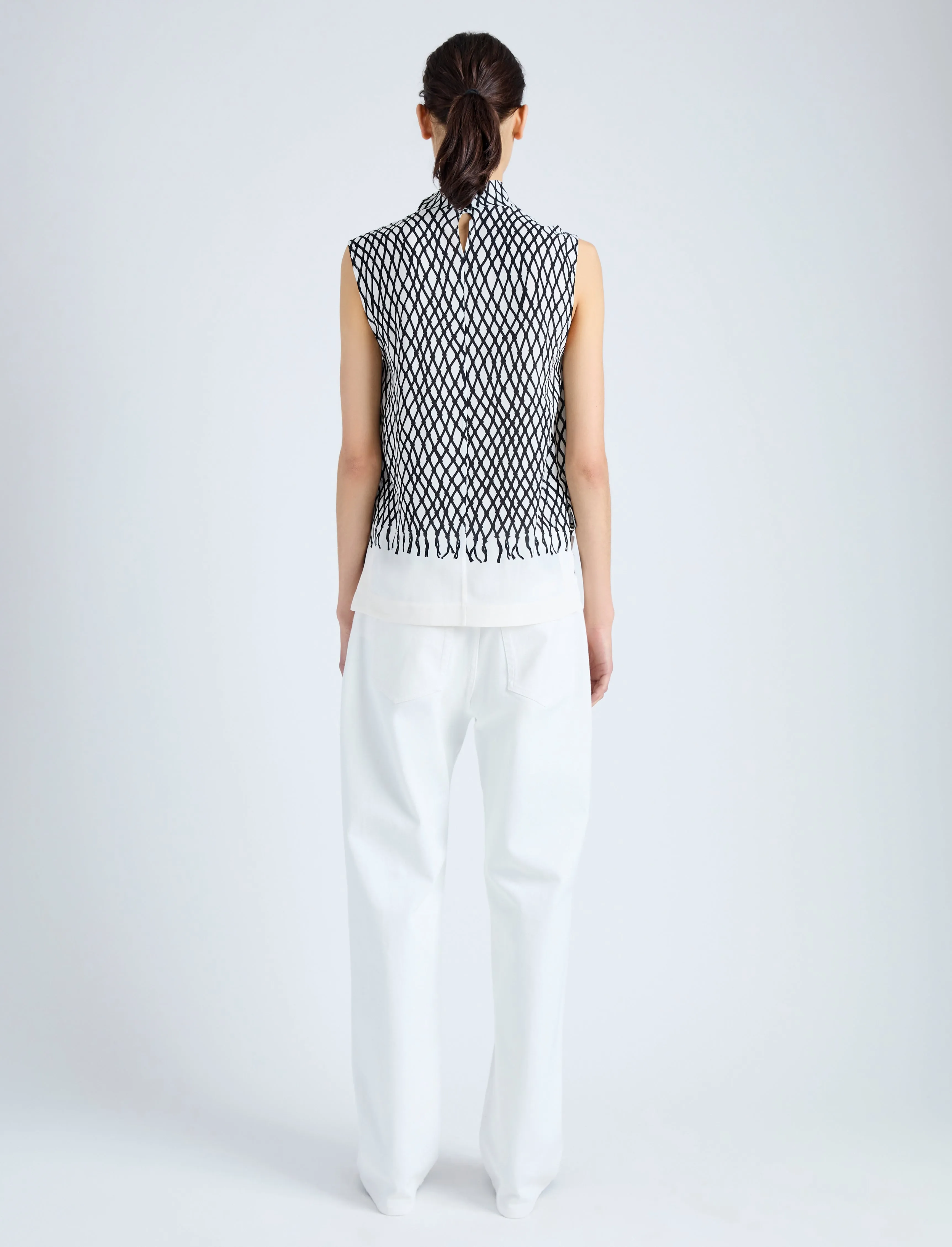 Valerie Top in Printed Viscose Crepe sold by Proenza Schouler product image thumbnail 5