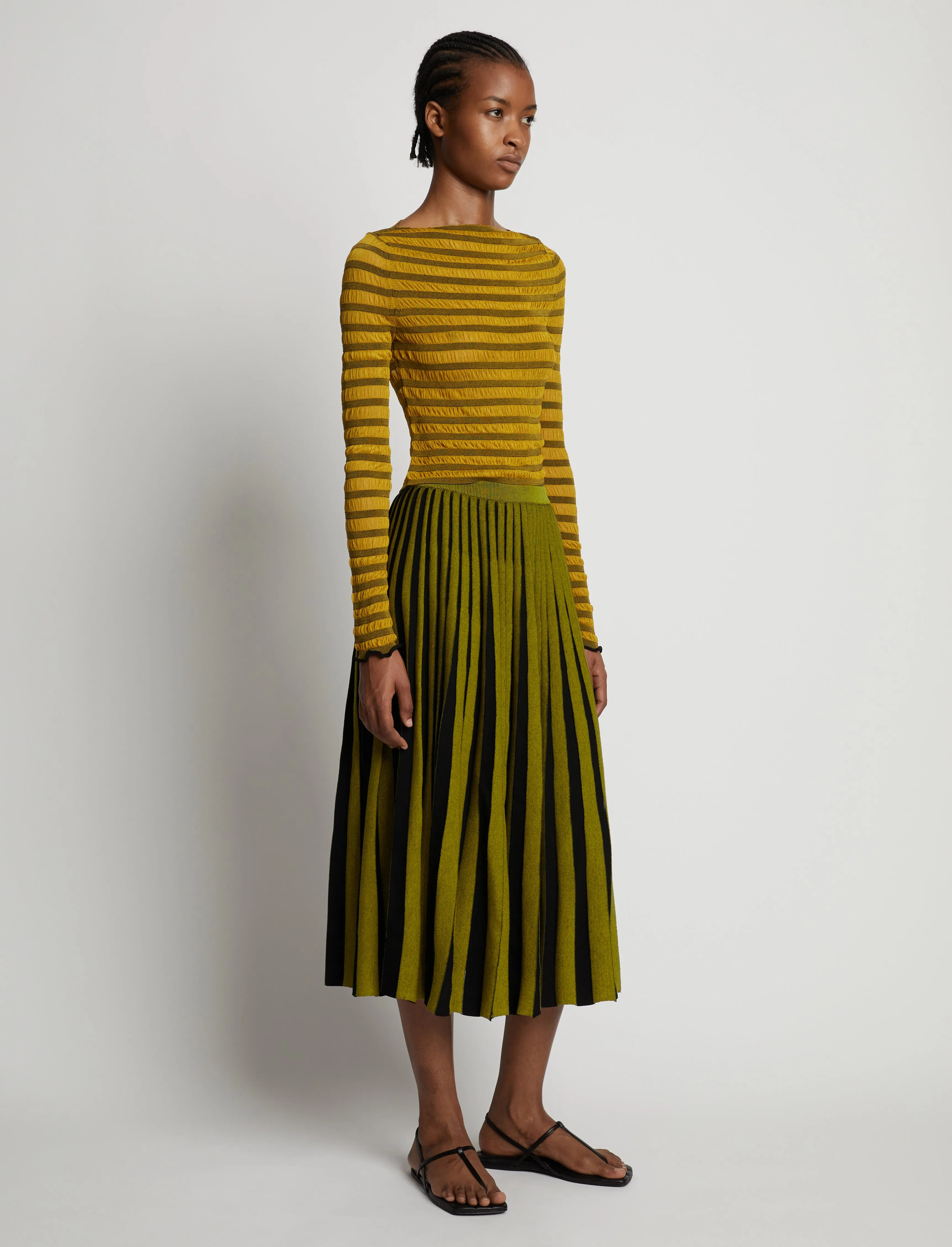 Sheer Stripe Knit Skirt sold by Proenza Schouler product image thumbnail 3
