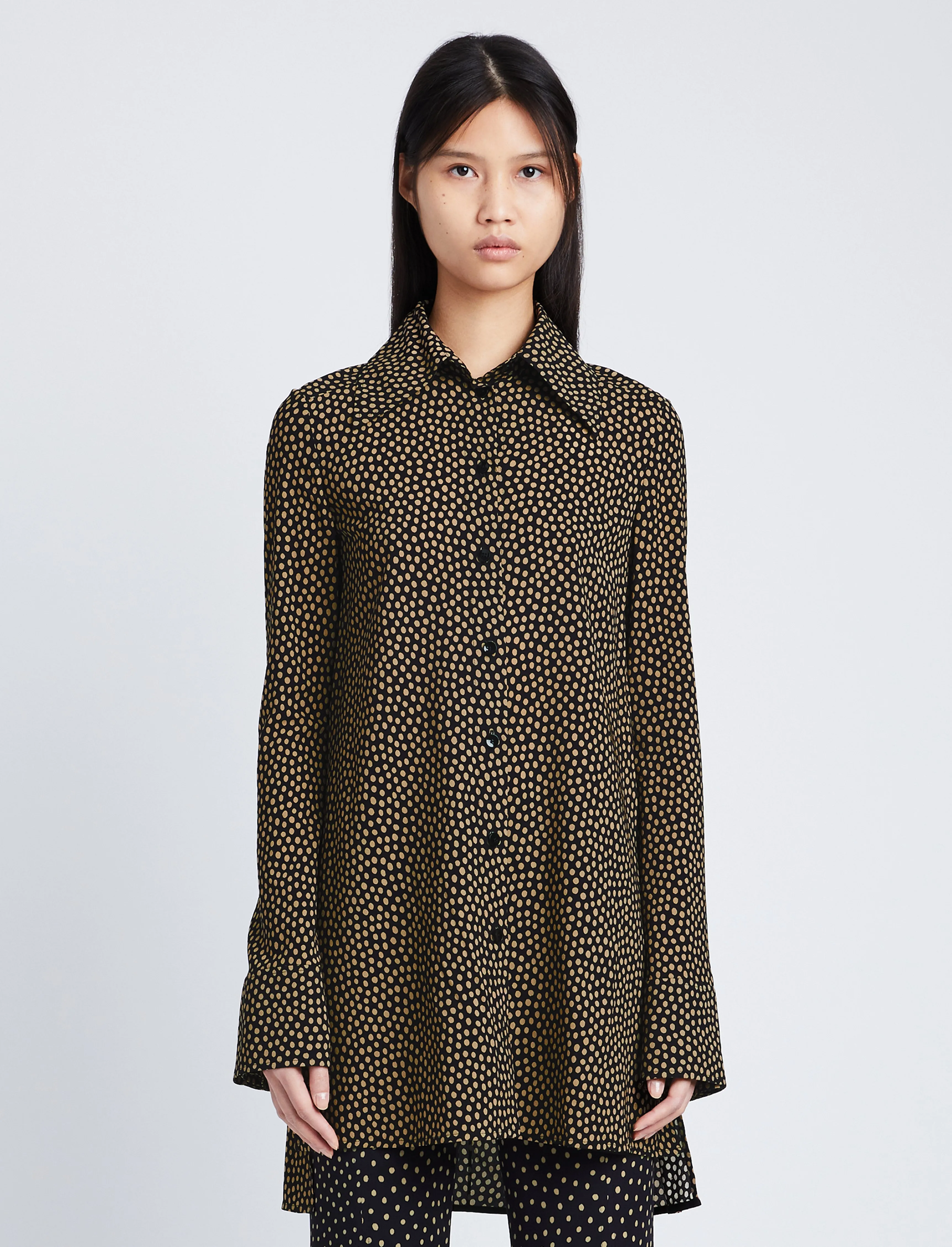Printed Dot Crepe De Chine Shirt sold by Proenza Schouler product image thumbnail 2