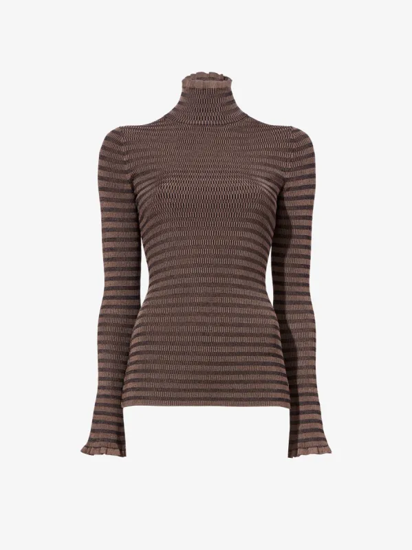Phyllis Turtleneck in Geo Knits sold by Proenza Schouler